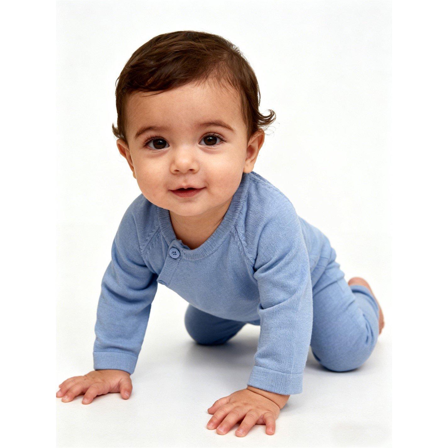Frozen Fjord - Pretty Green - Kids Cotton Long Sleeve Crew Neck Pyjama Set - 5