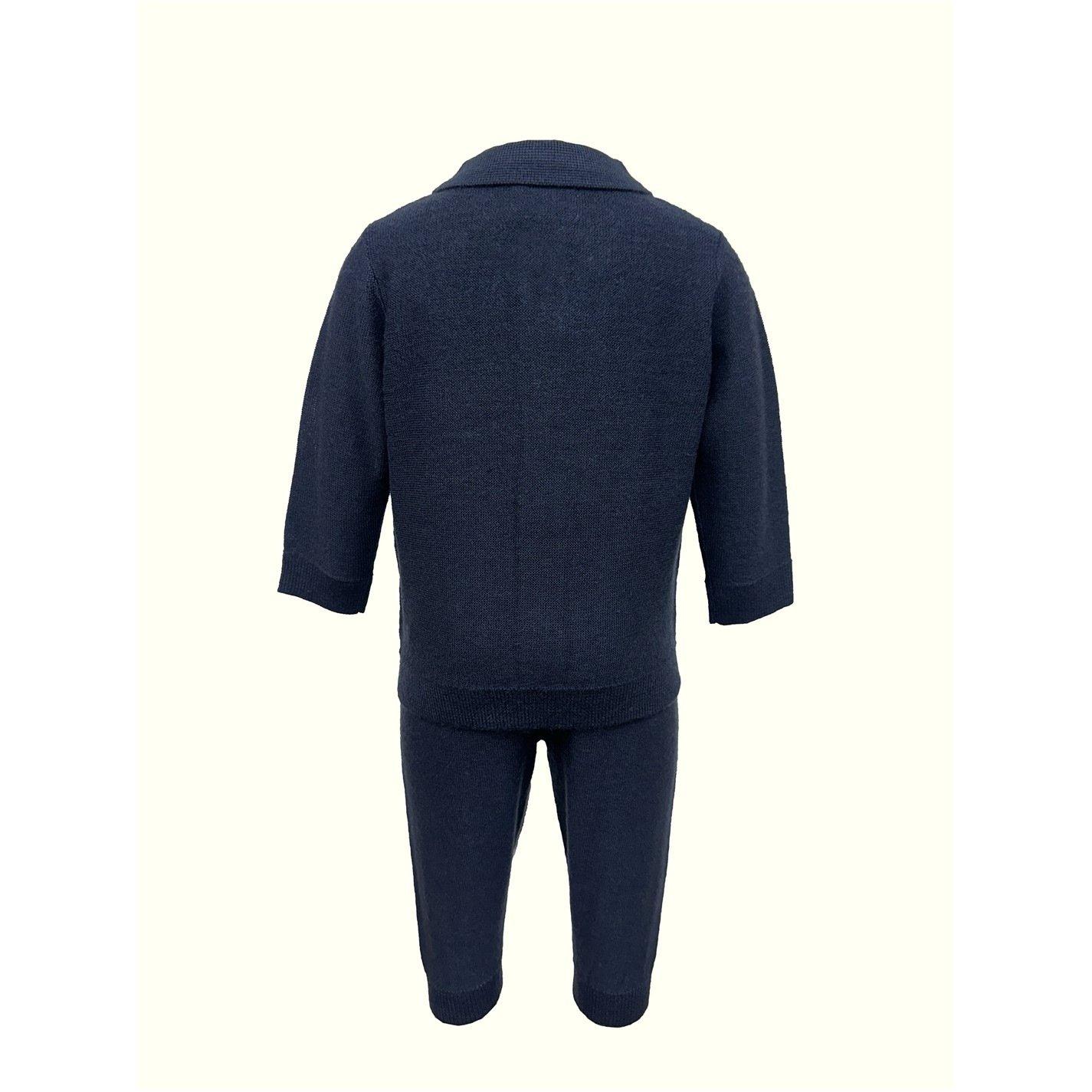Navy Blazer - Pretty Green - Kids Top and Trouser Pyjama Set - 2