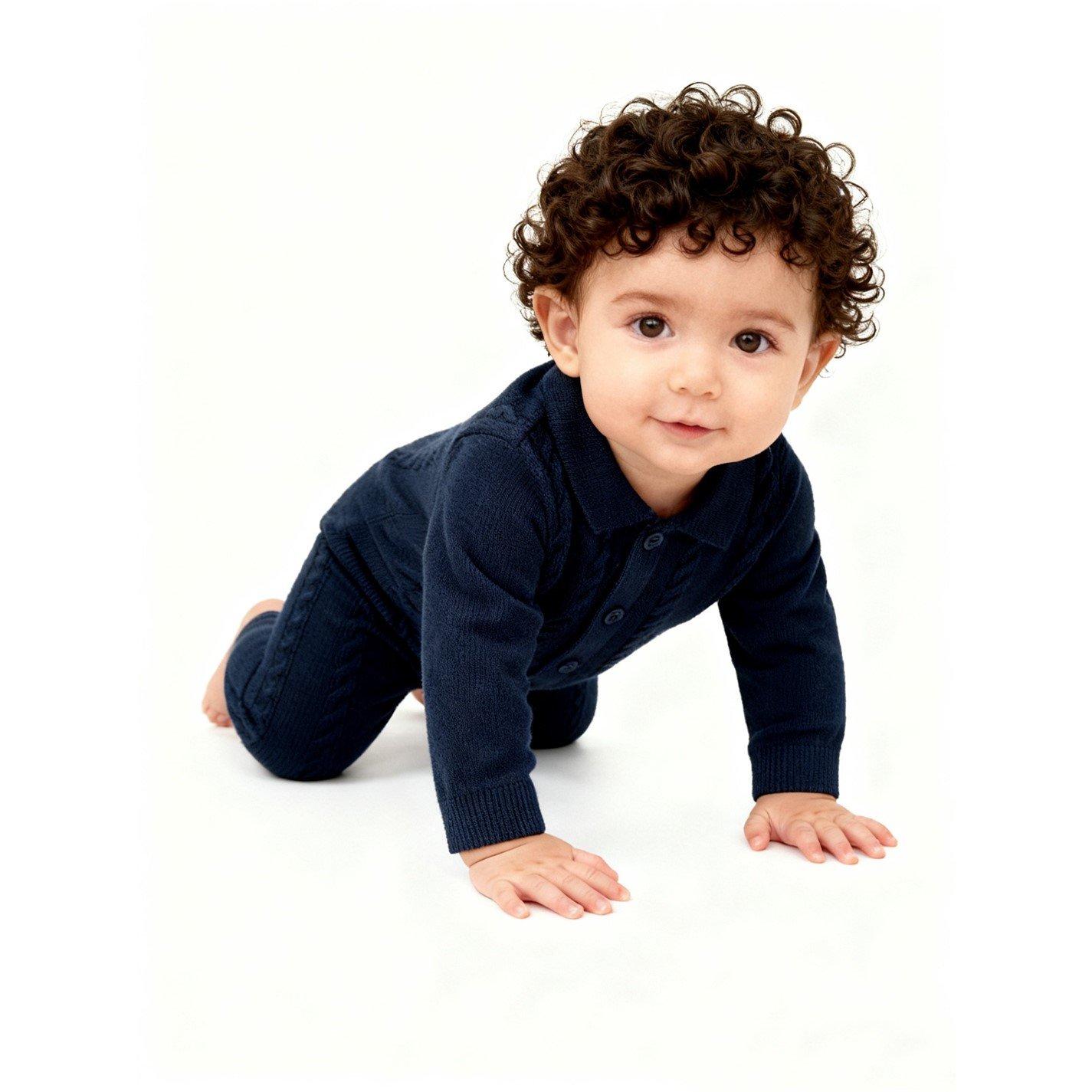 Navy Blazer - Pretty Green - Kids Top and Trouser Pyjama Set - 3