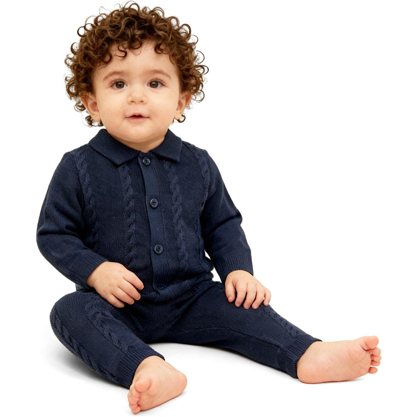 Navy Blazer - Pretty Green - Kids Top and Trouser Pyjama Set - 4