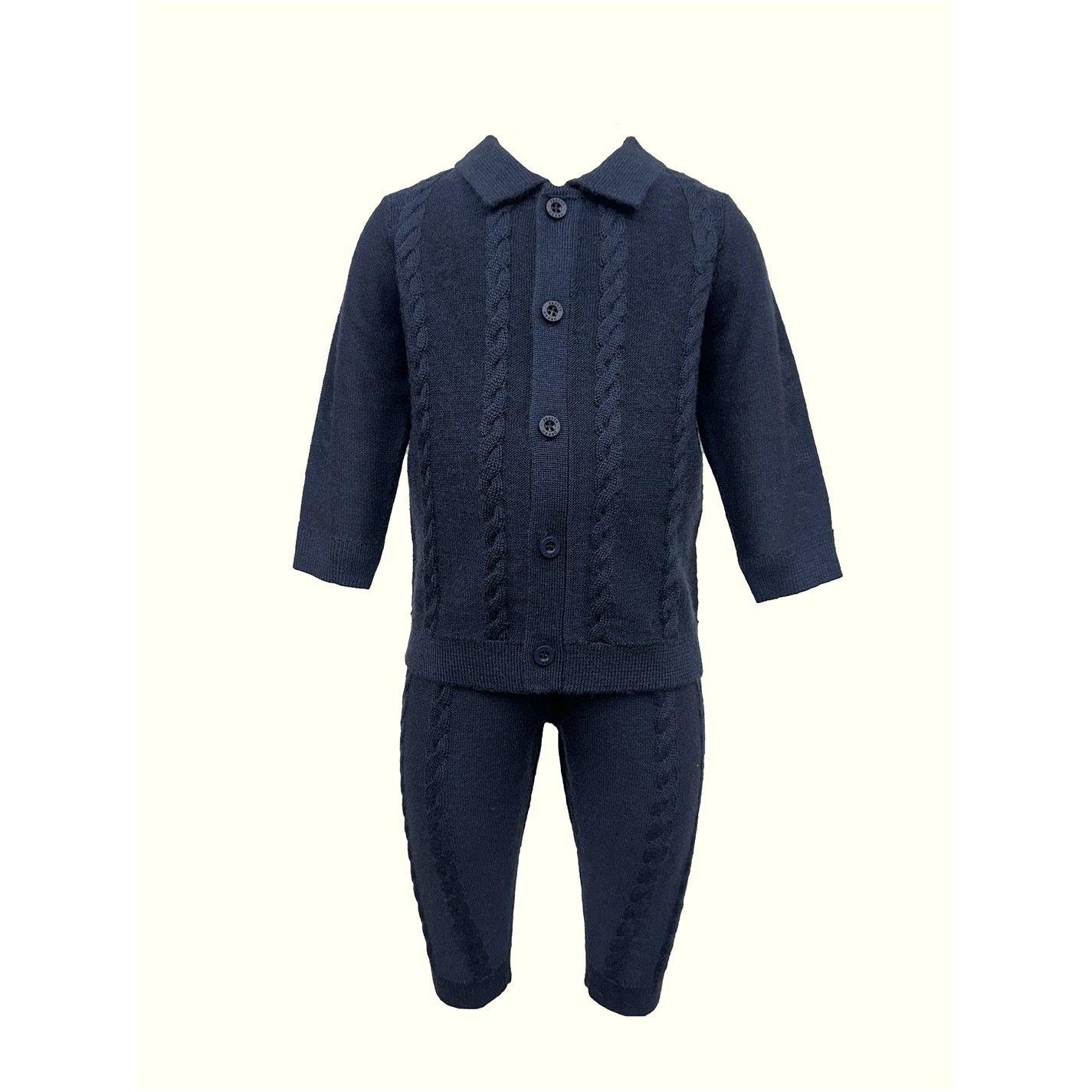 Navy Blazer - Pretty Green - Kids Top and Trouser Pyjama Set - 5