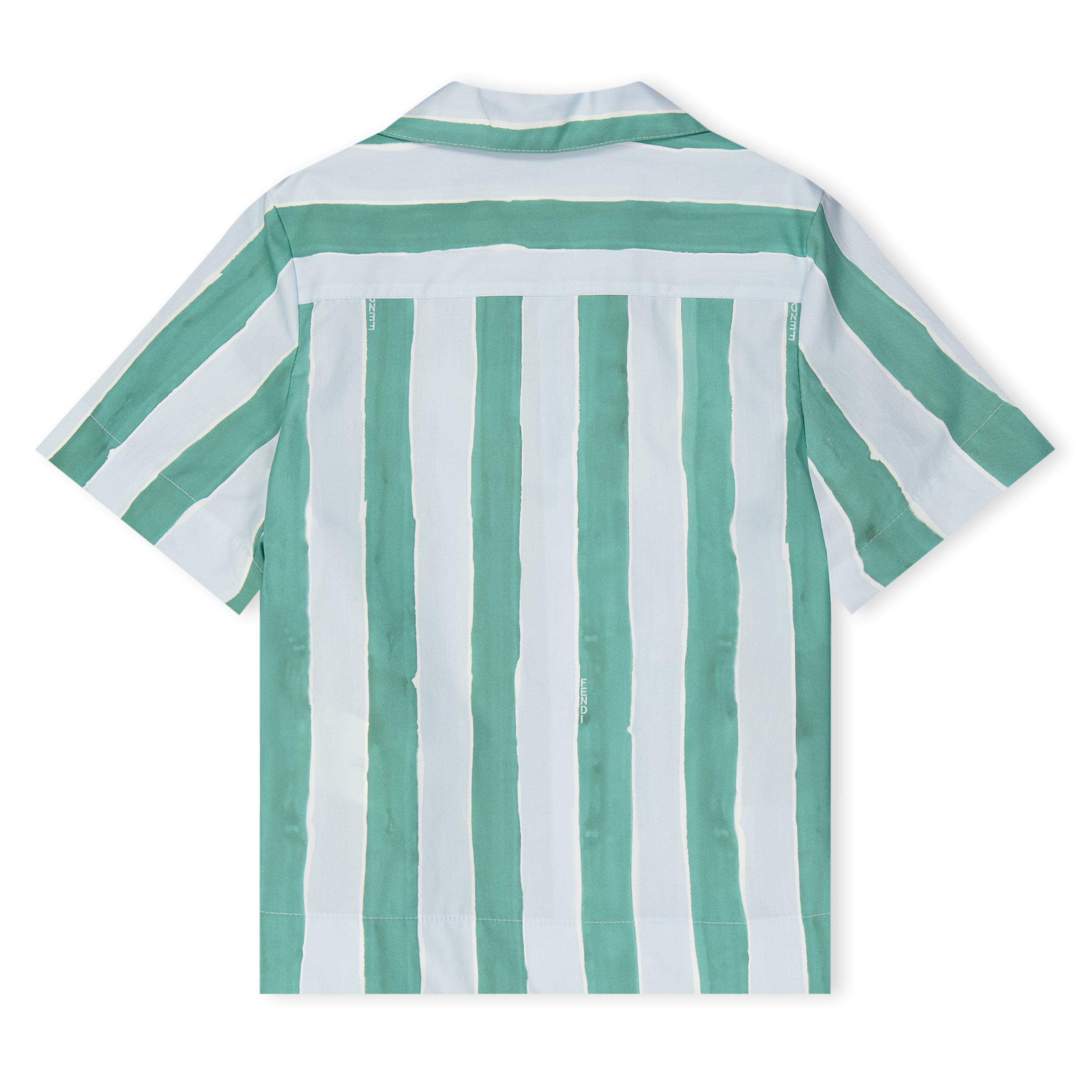 Multi F1R0V - Fendi - Stripe Cotton Shirt Juniors - 2
