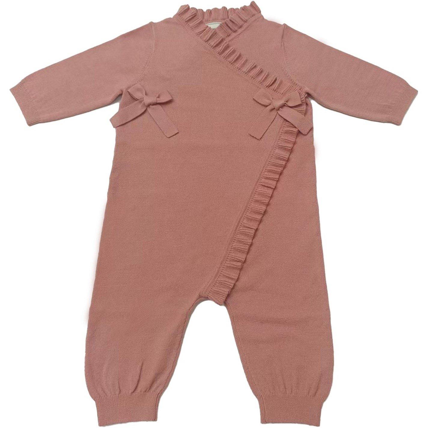 Ballet Pink - Jack Wills - Kids Ruffle Detail Viscose Long Sleeve Onesie - 3