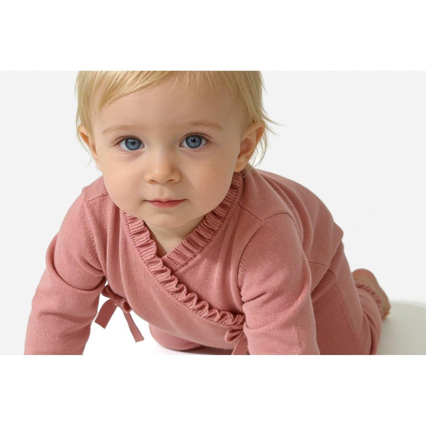Ballet Pink - Jack Wills - Kids Ruffle Detail Viscose Long Sleeve Onesie - 4