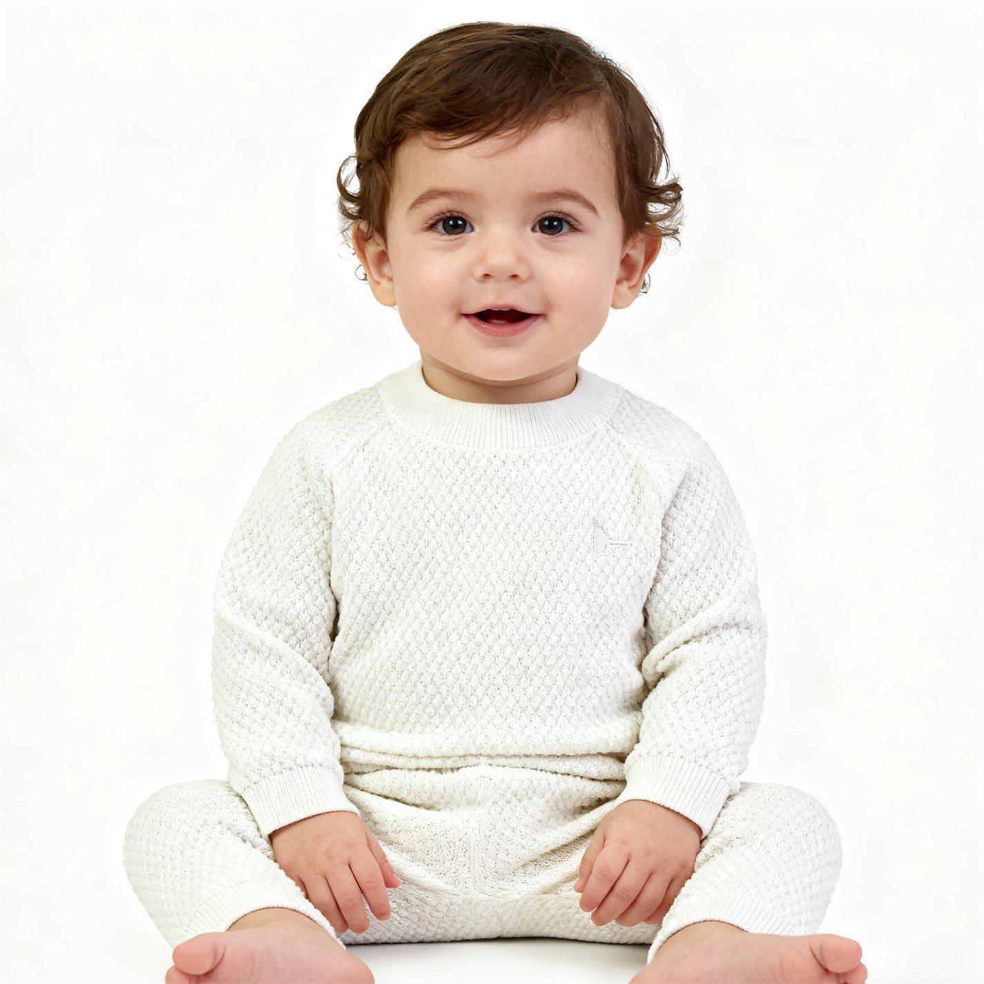 Off White - Jack Wills - Kids Pointelle Cotton Long Sleeve Pyjama Set - 5