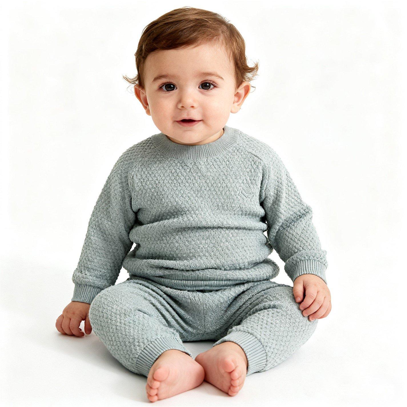 Baby Blue - Jack Wills - Kids Pointelle Cotton Long Sleeve Pyjama Set - 3