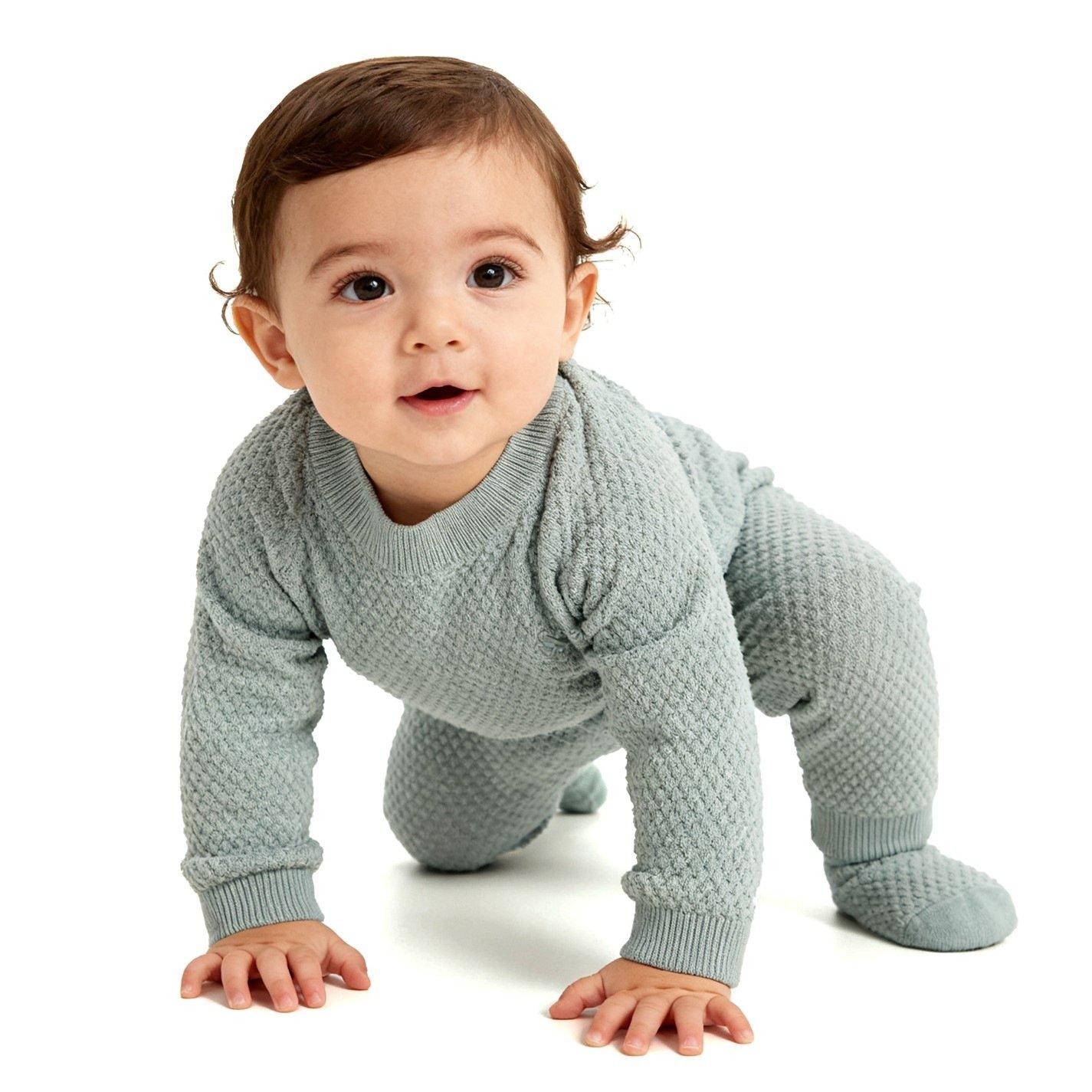 Baby Blue - Jack Wills - Kids Pointelle Cotton Long Sleeve Pyjama Set - 5