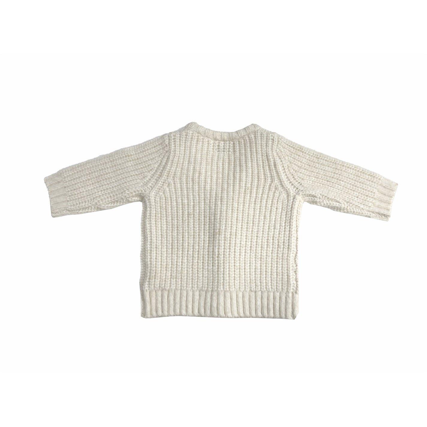 Beige - Jack Wills - Kids Chunky Knit Long Sleeve V-Neck Cardigan - 5