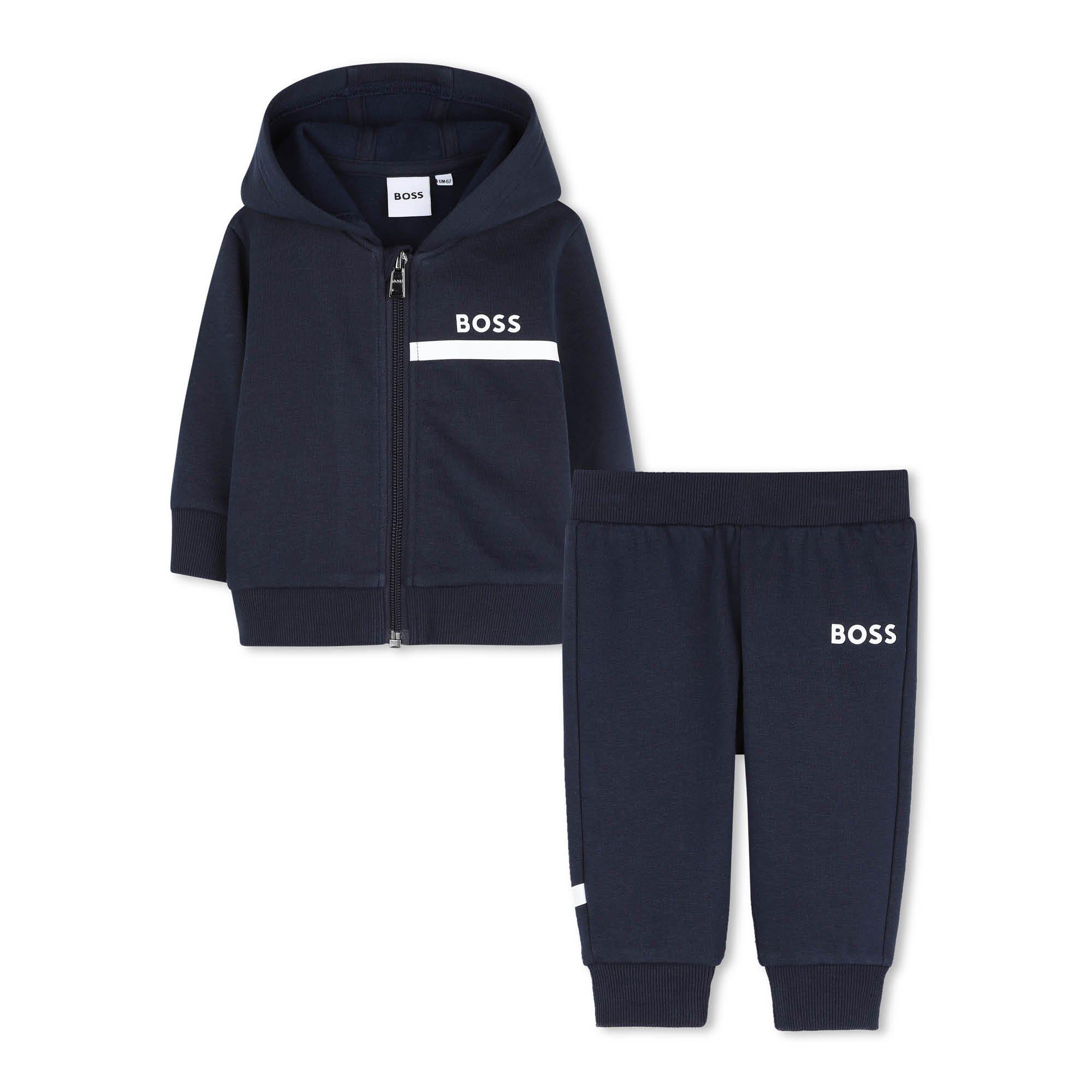 Navy - Boss - Kids' Fleece Tracksuit - 1