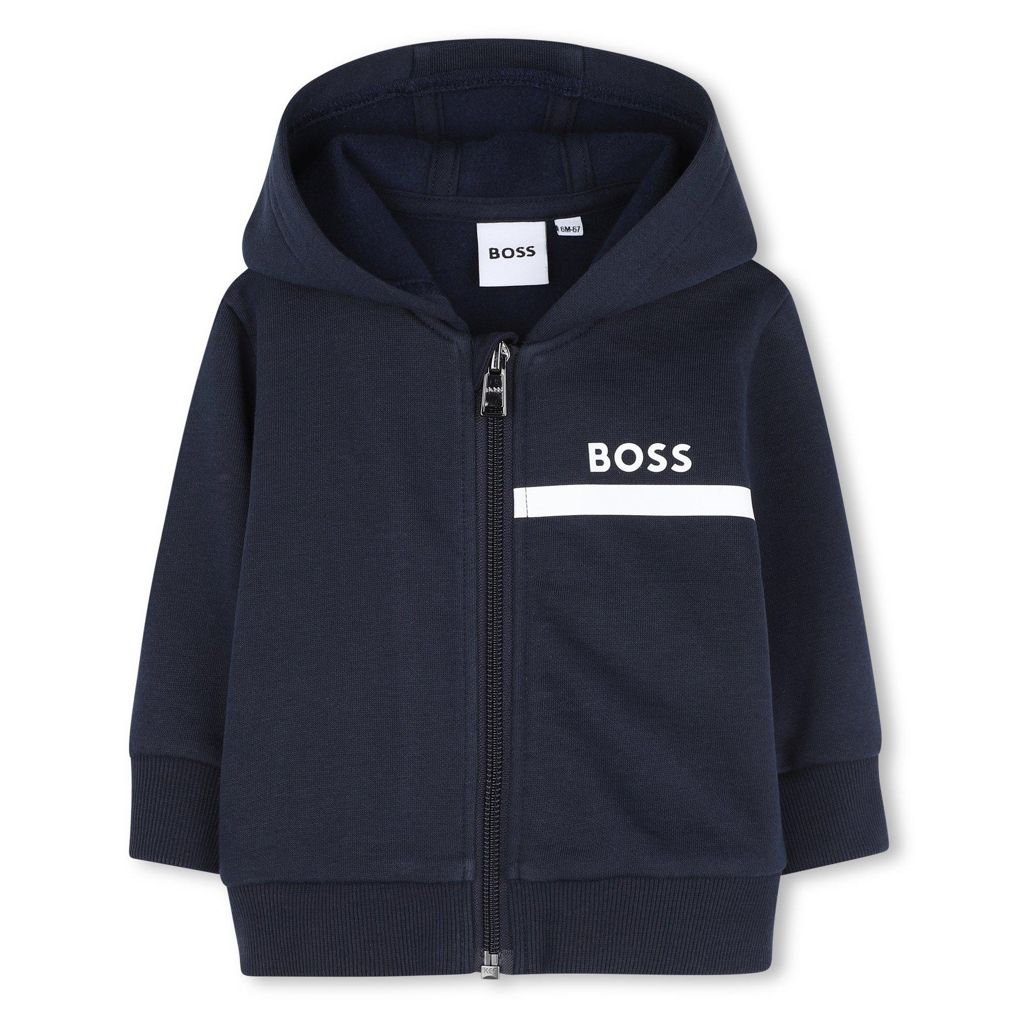 Navy - Boss - Kids' Fleece Tracksuit - 3