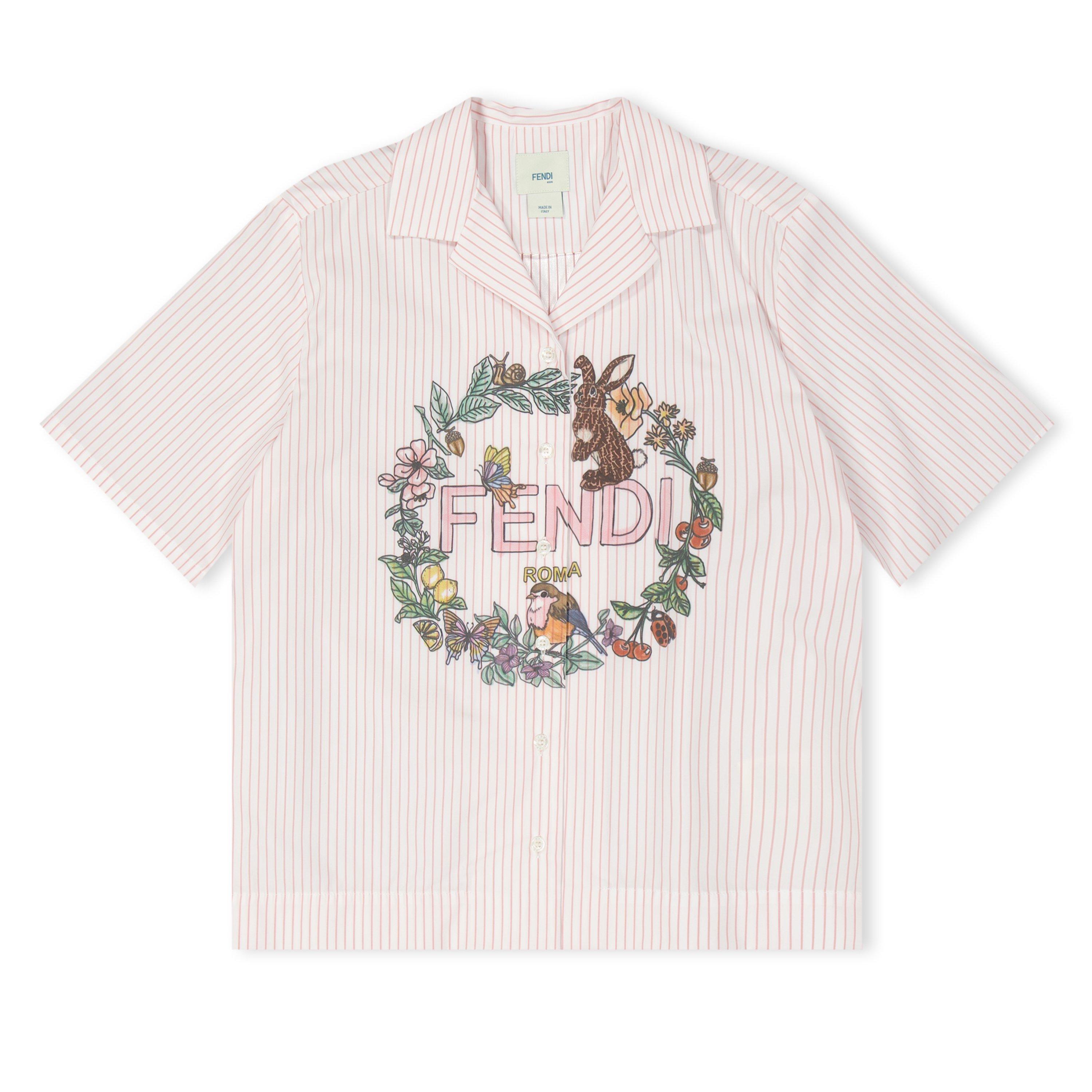 Fendi Logo Shirt Juniors - Rose Wtr F1QYC - Size 12Y