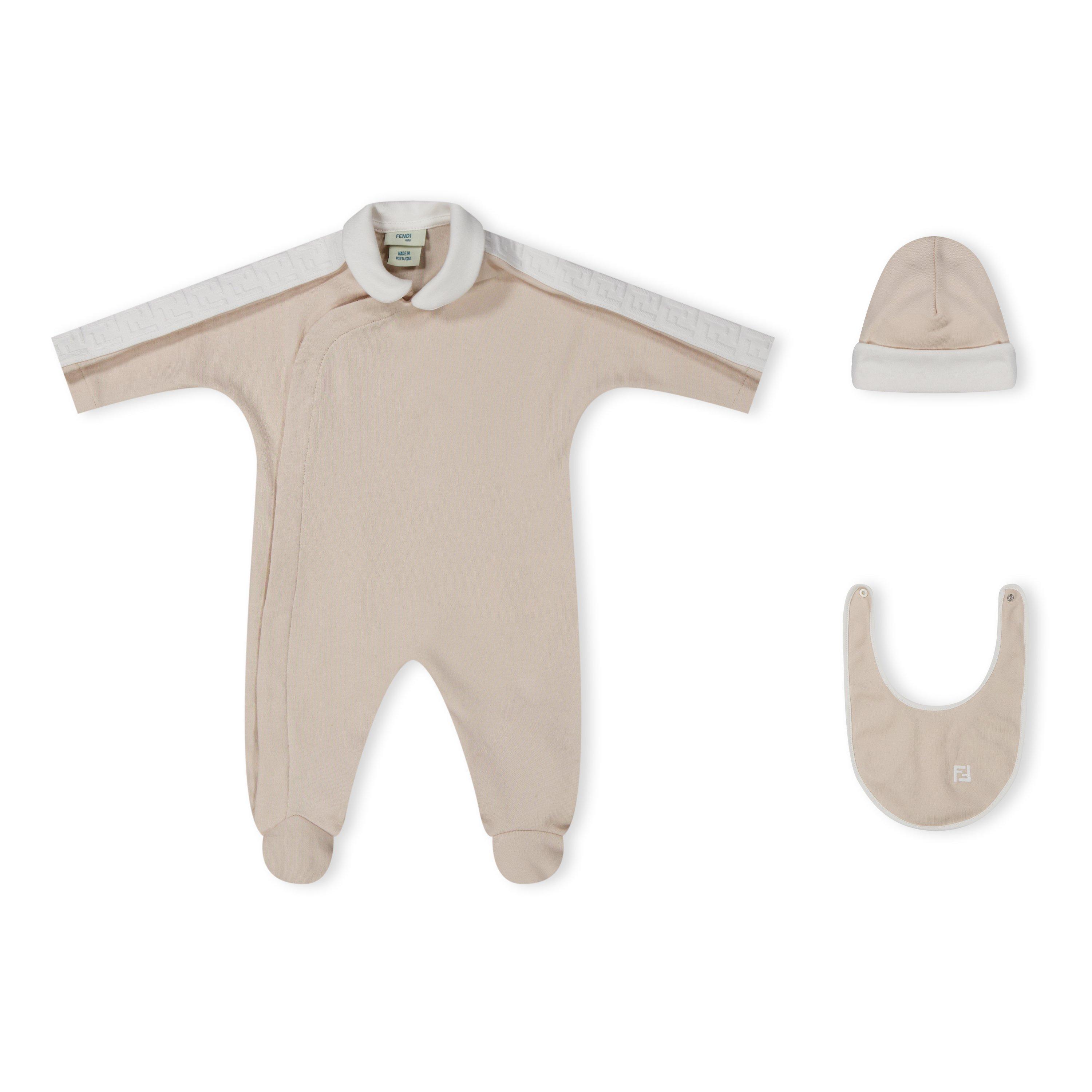 Beige F19J5 - Fendi - 3-Piece Logo Clothing Set Babies - 1