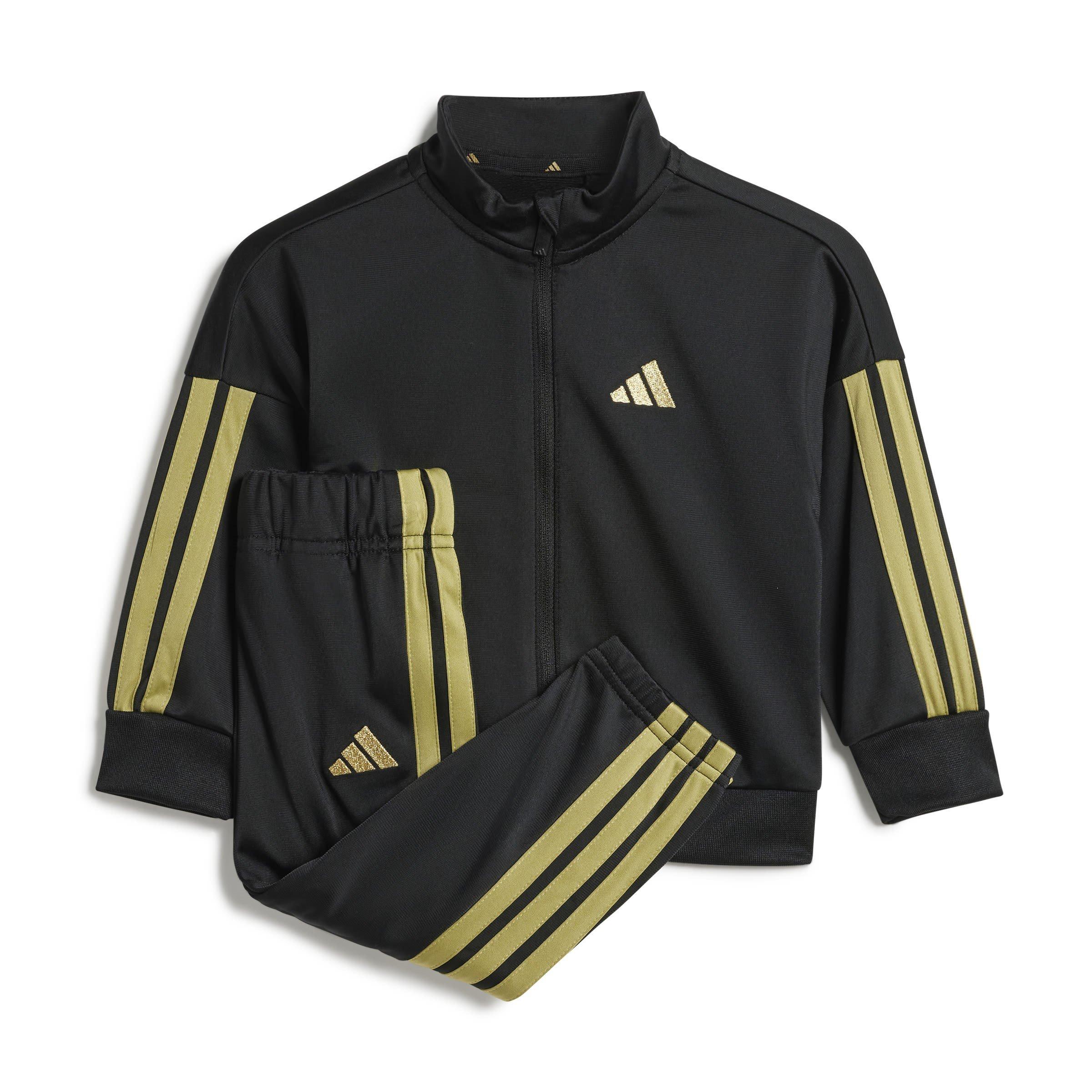 Preto/Dourado - adidas - 3-Stripe Essentials CLIMACOOL Track Suit Infants - 1