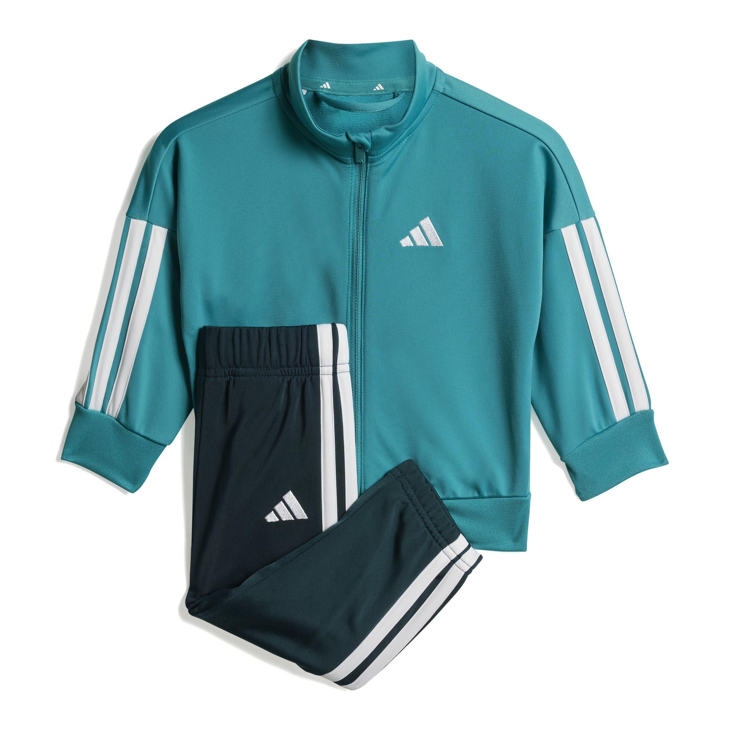 Adidas  Newborn 3-Stripe Essentials Climacool Track Suit Infants - Teal/White - 3-6 Months