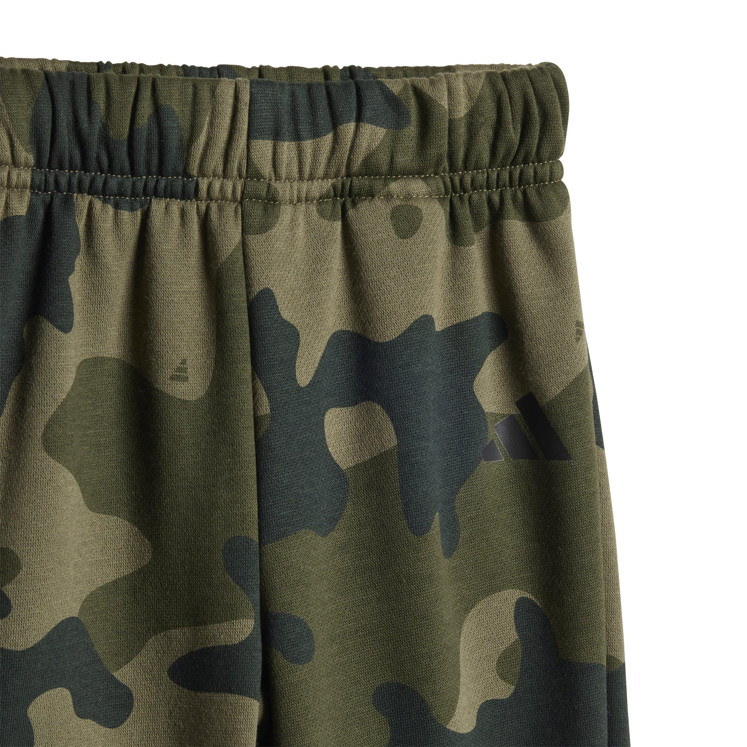 Olive/Black - adidas - Camo Fleece Tracksuit - 5