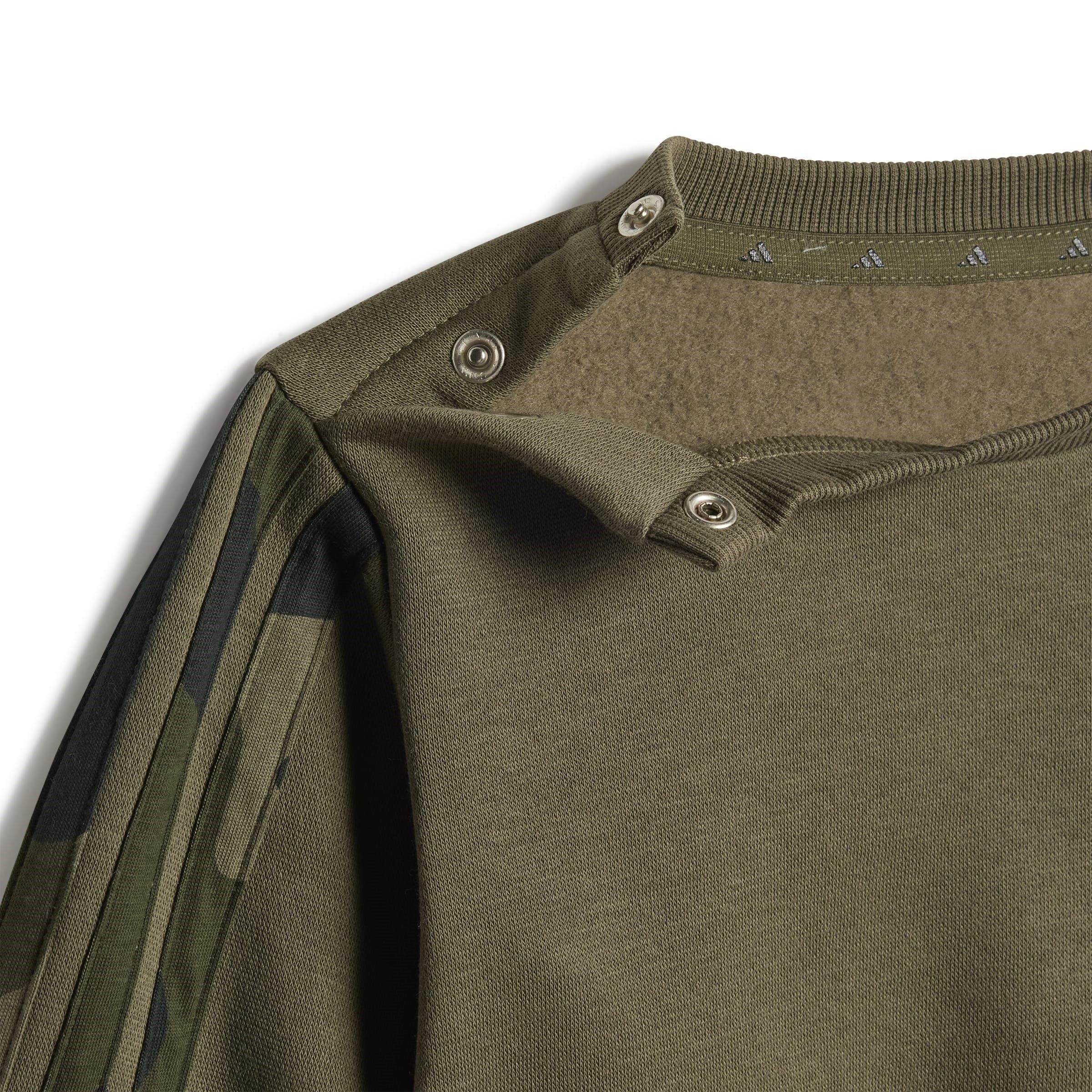 Olive/Black - adidas - Camo Fleece Tracksuit - 7