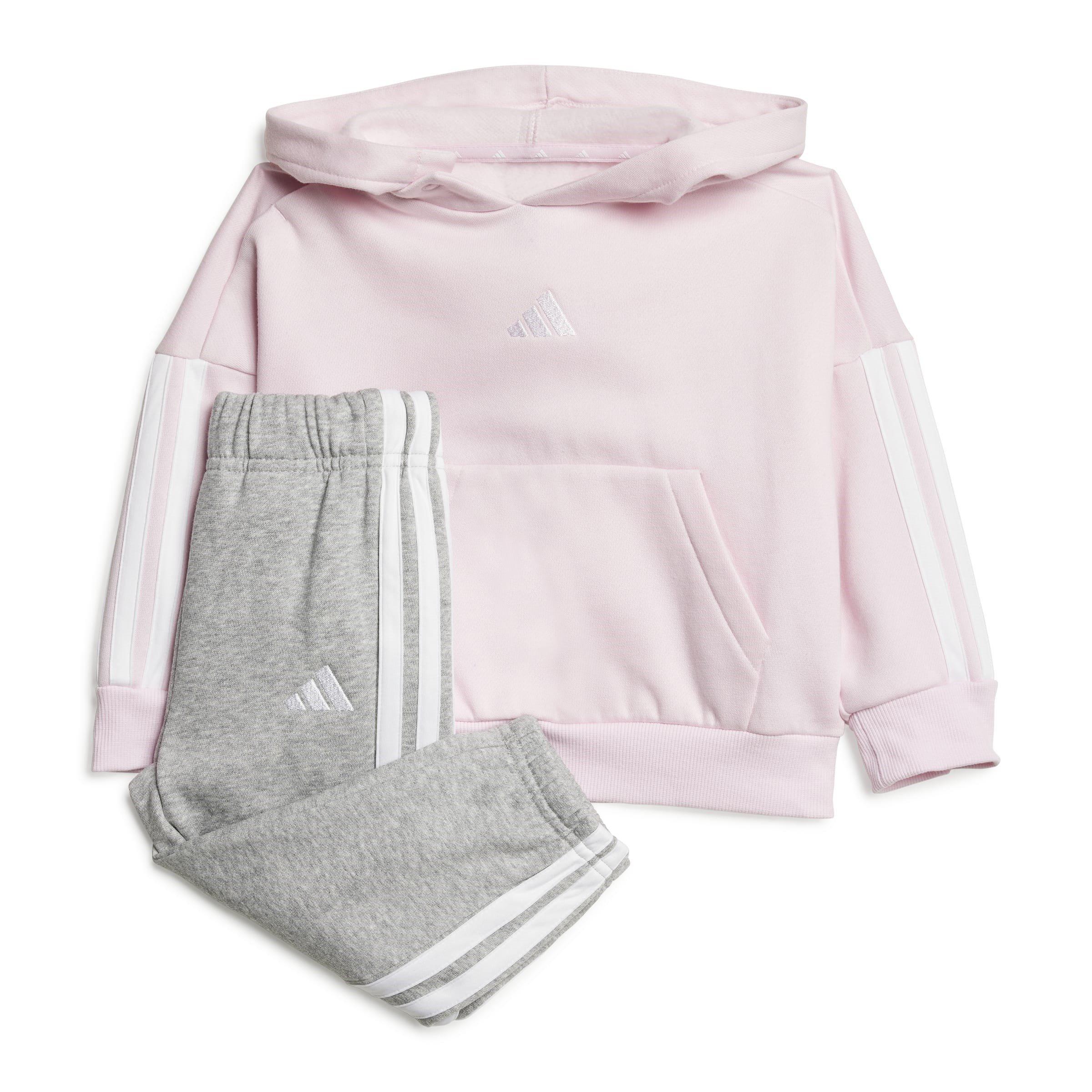 Adidas  Newborn 3-Stripe Essentials Joggers Set Infants - Pink/Grey - 1-2 Years