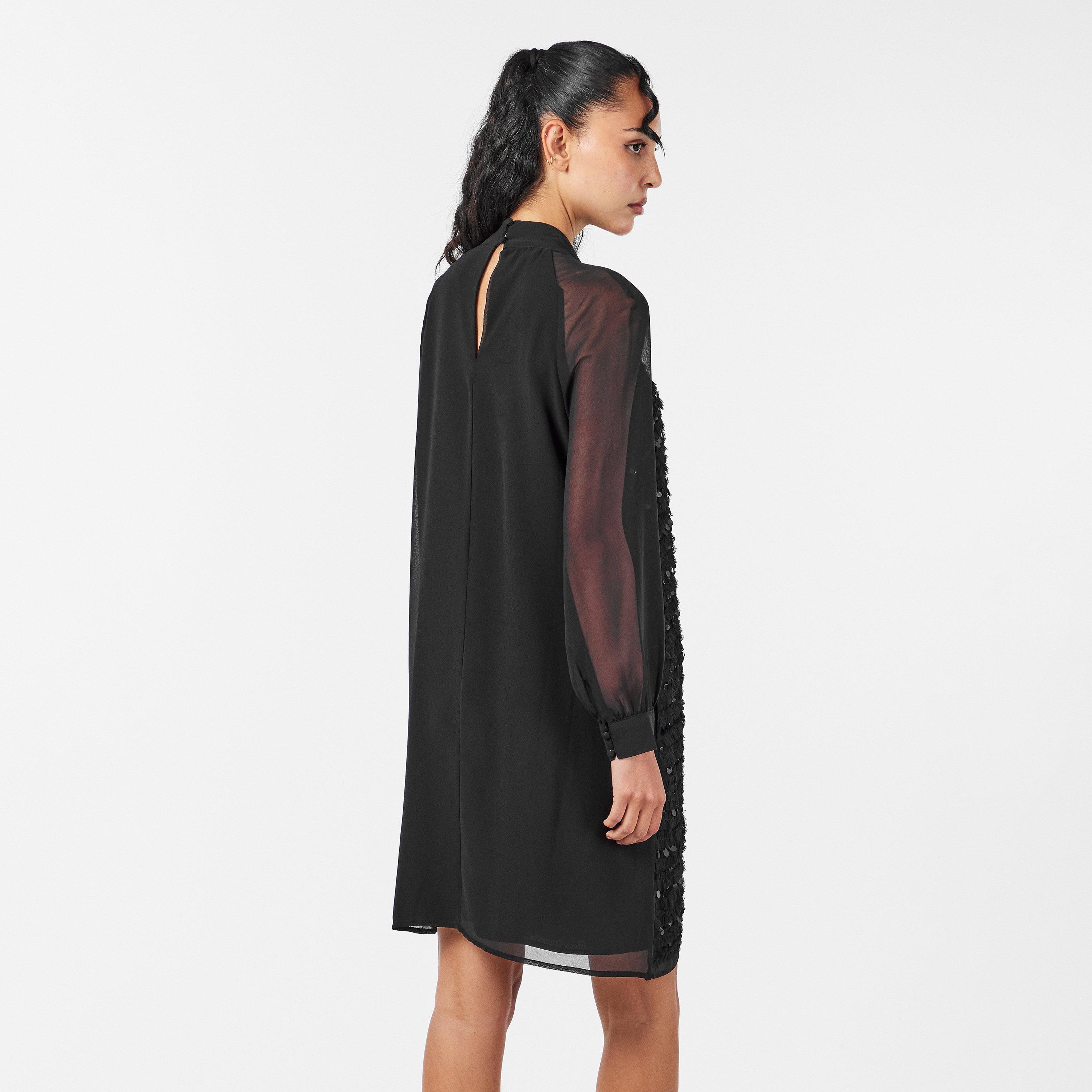 01-Blackout - French Connection - Women's Carina Embellished Shift Dress - 4