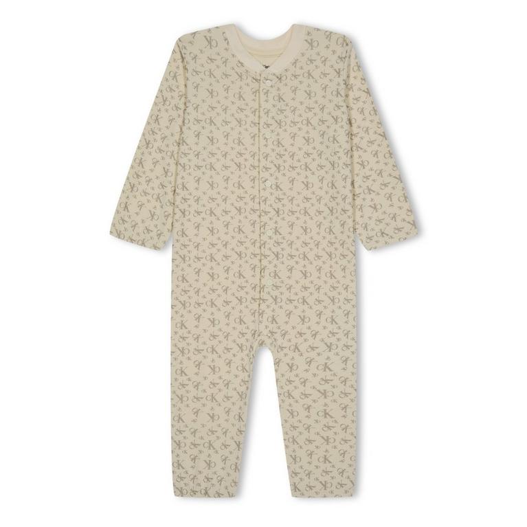 Vanille - msgm kids low-rise shorts - Logo Sleepsuit Set Infants - 2