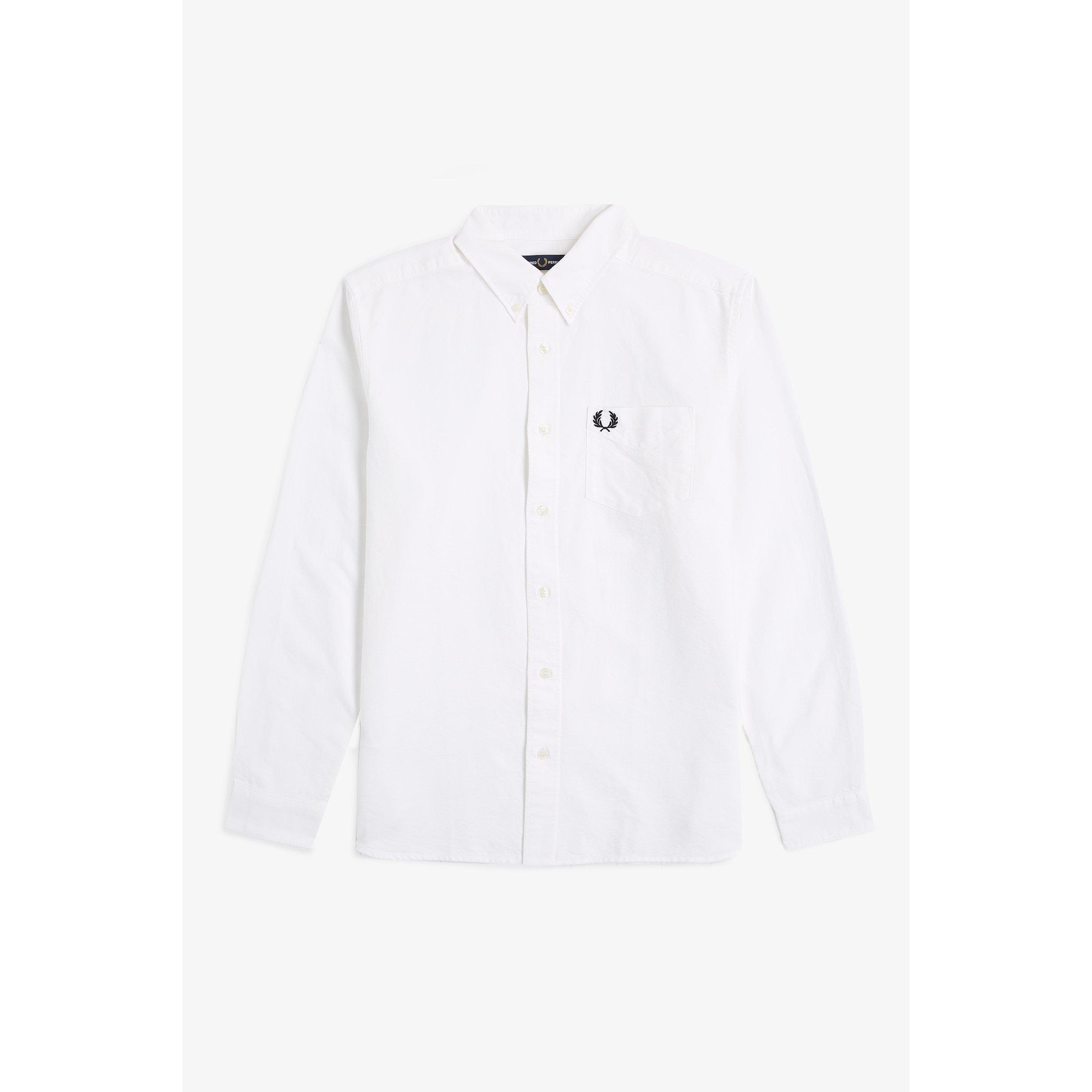 Fred Perry Men's Oxford Shirt - White100 - XS