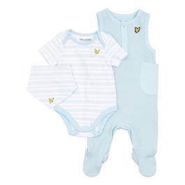 Lyle and Scott LS Dungarees And Short Sleeve Set Infants