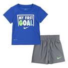 Bleu/Gris - Nike - Baby Boy My First Goal Short Set - 1