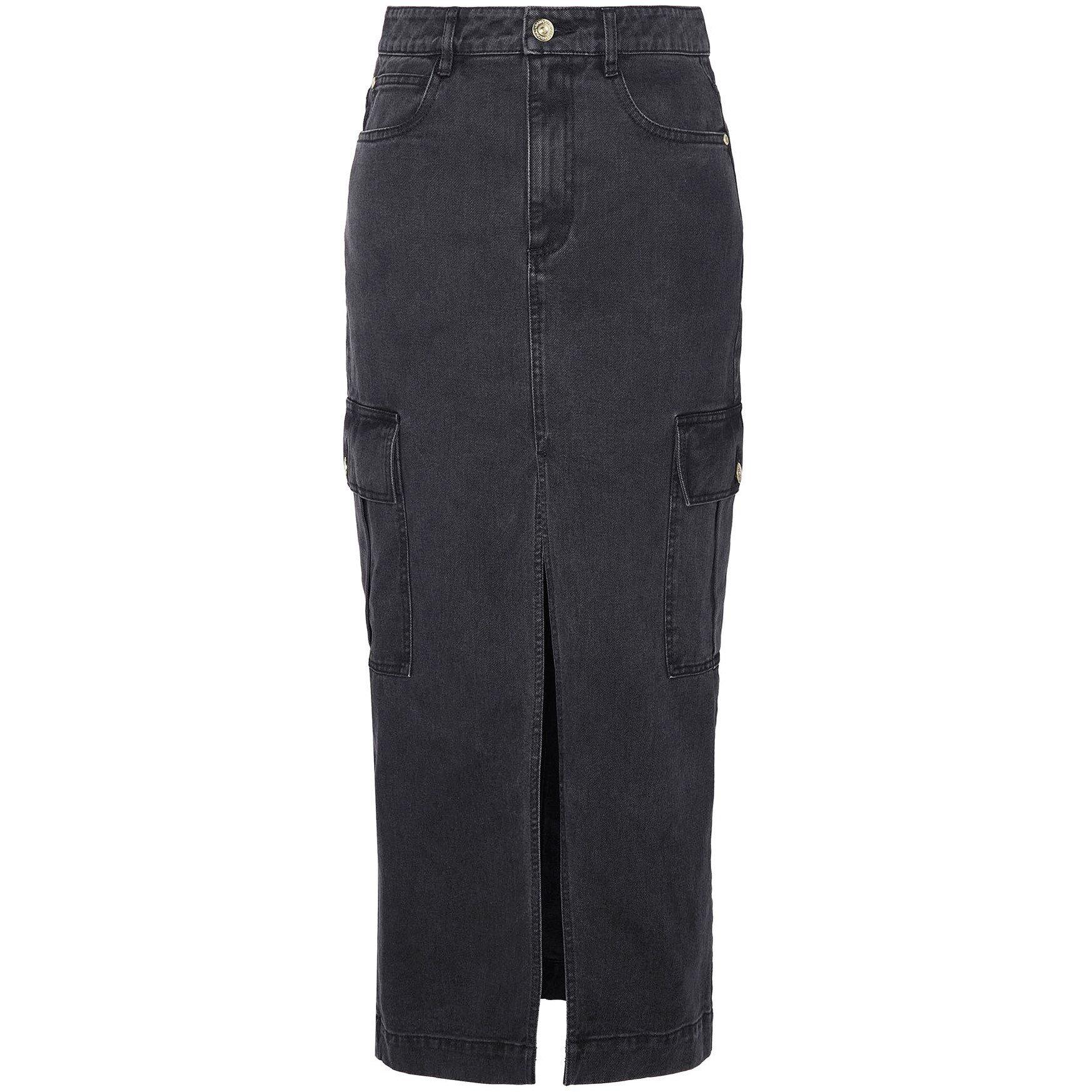 Washed Black - Barbour International - Tamsin Cargo Midi Skirt - 4