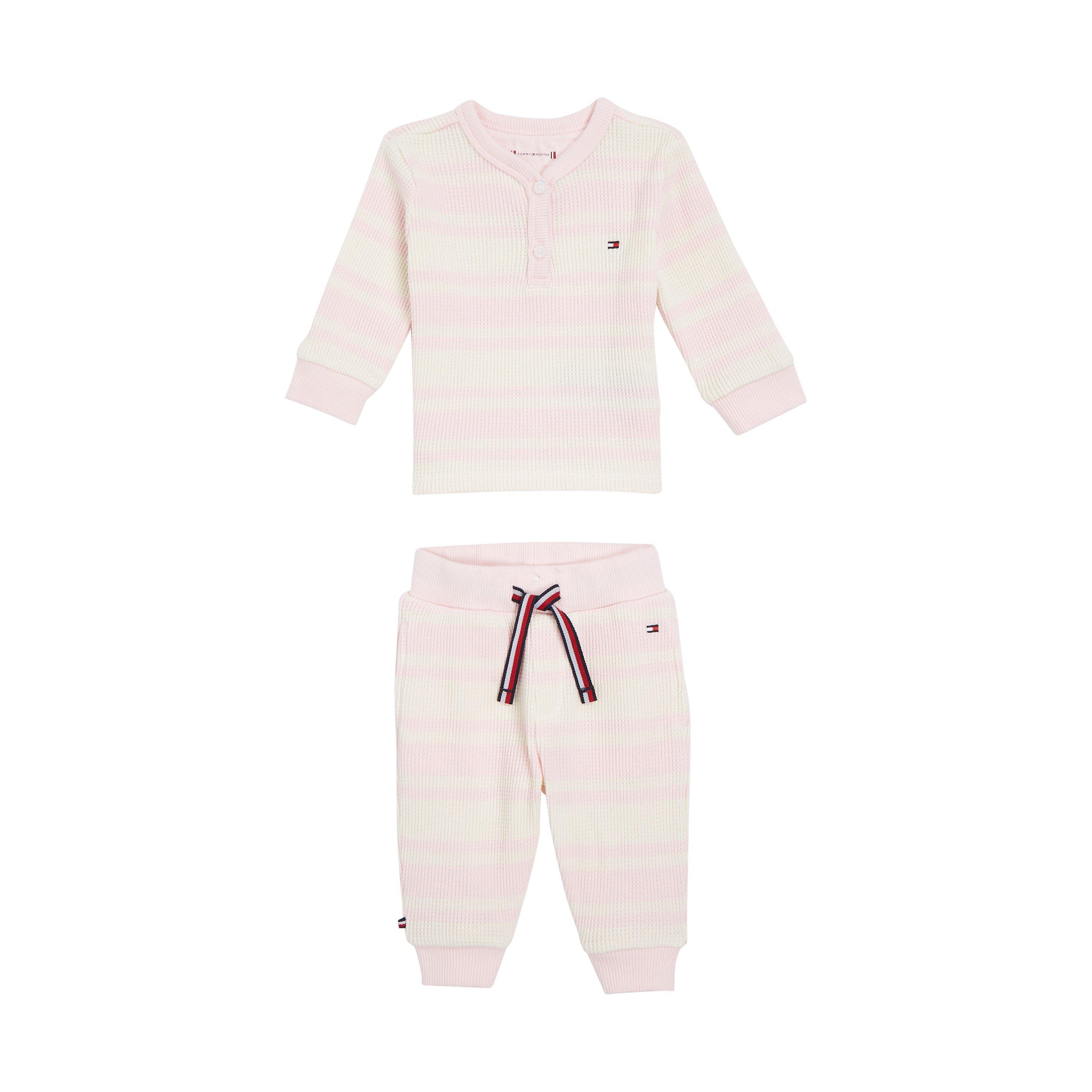Pink Stripe - Tommy Hilfiger - Kids' Baby Striped Waffle Gift Set - 1