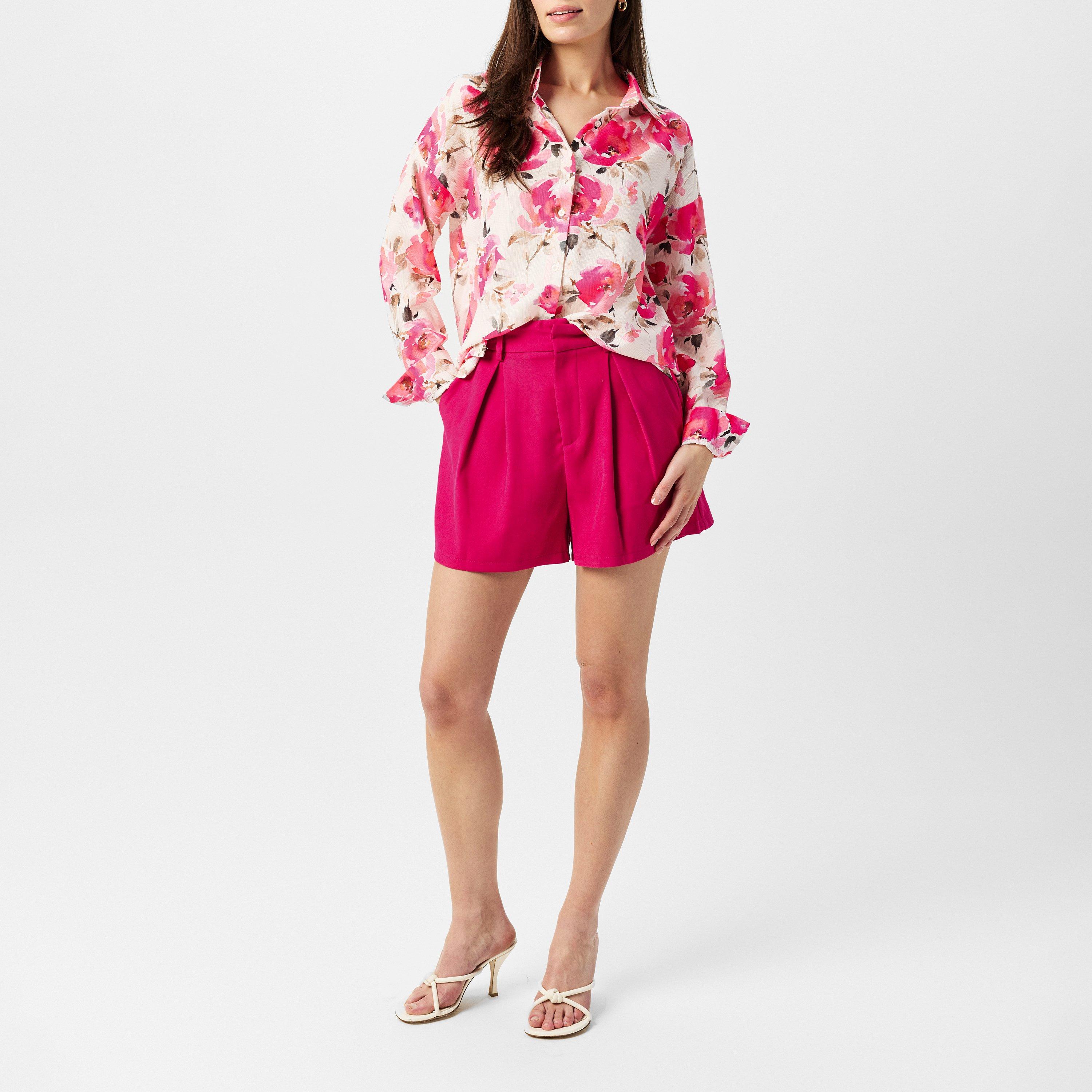 Lyserød - In The Style - Tailored Shorts - 7