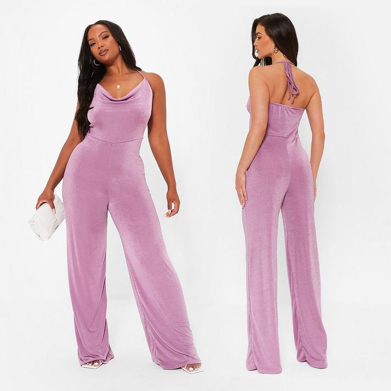 LILAC - I Saw It First - ISAWITFIRST Halter Cowl Neck Wide Leg Jumpsuit - 2