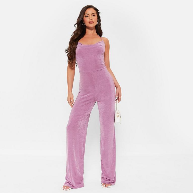 LILAC - I Saw It First - ISAWITFIRST Halter Cowl Neck Wide Leg Jumpsuit - 3
