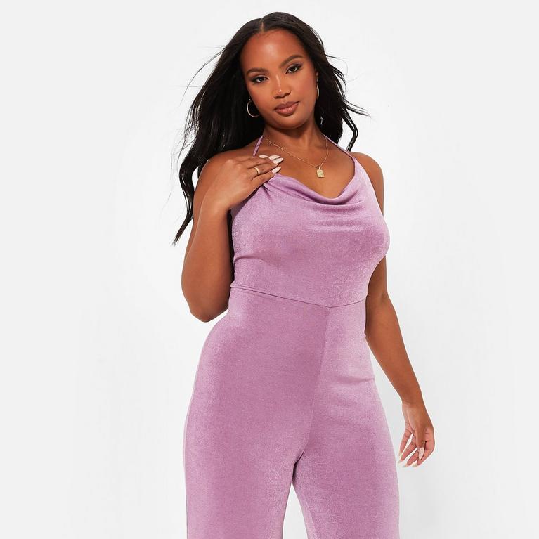 LILAC - I Saw It First - ISAWITFIRST Halter Cowl Neck Wide Leg Jumpsuit - 8