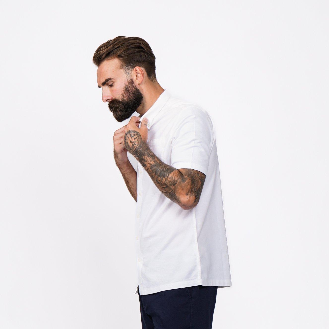 Wit - Firetrap - Oxford Short Sleeve Shirt Mens - 5