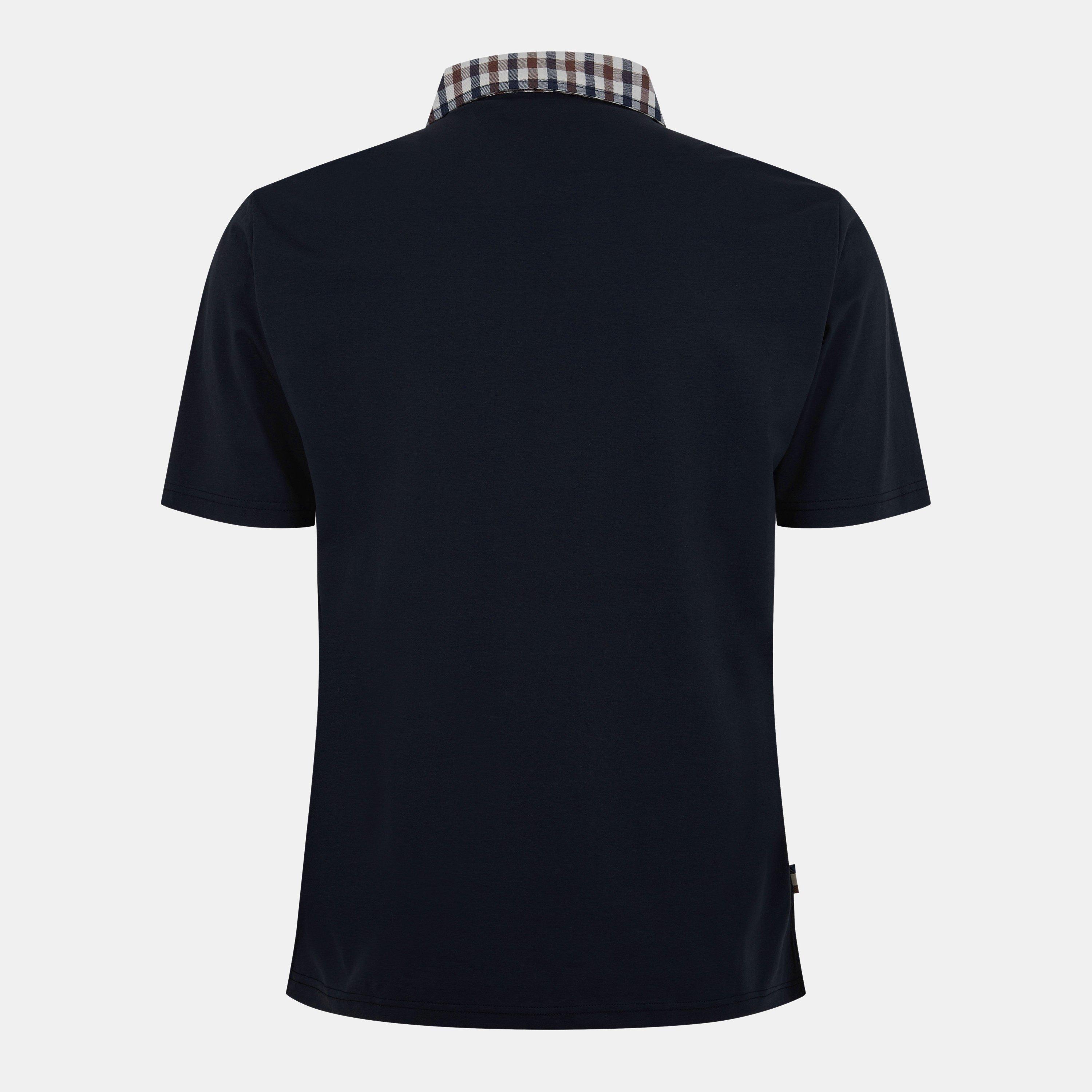 Black - Aquascutum - Check Collar Shirt - 2