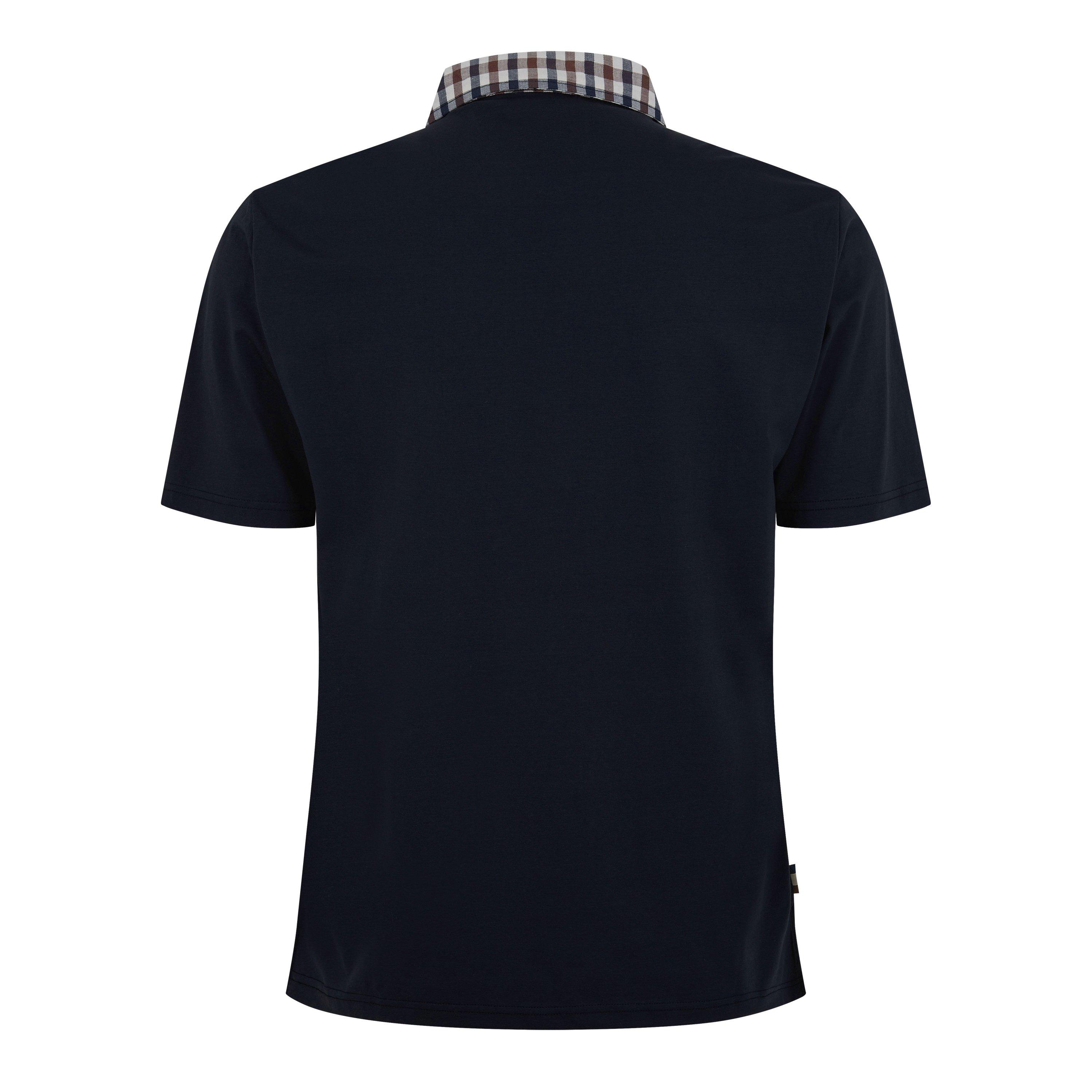 Black - Aquascutum - Check Collar Shirt - 8