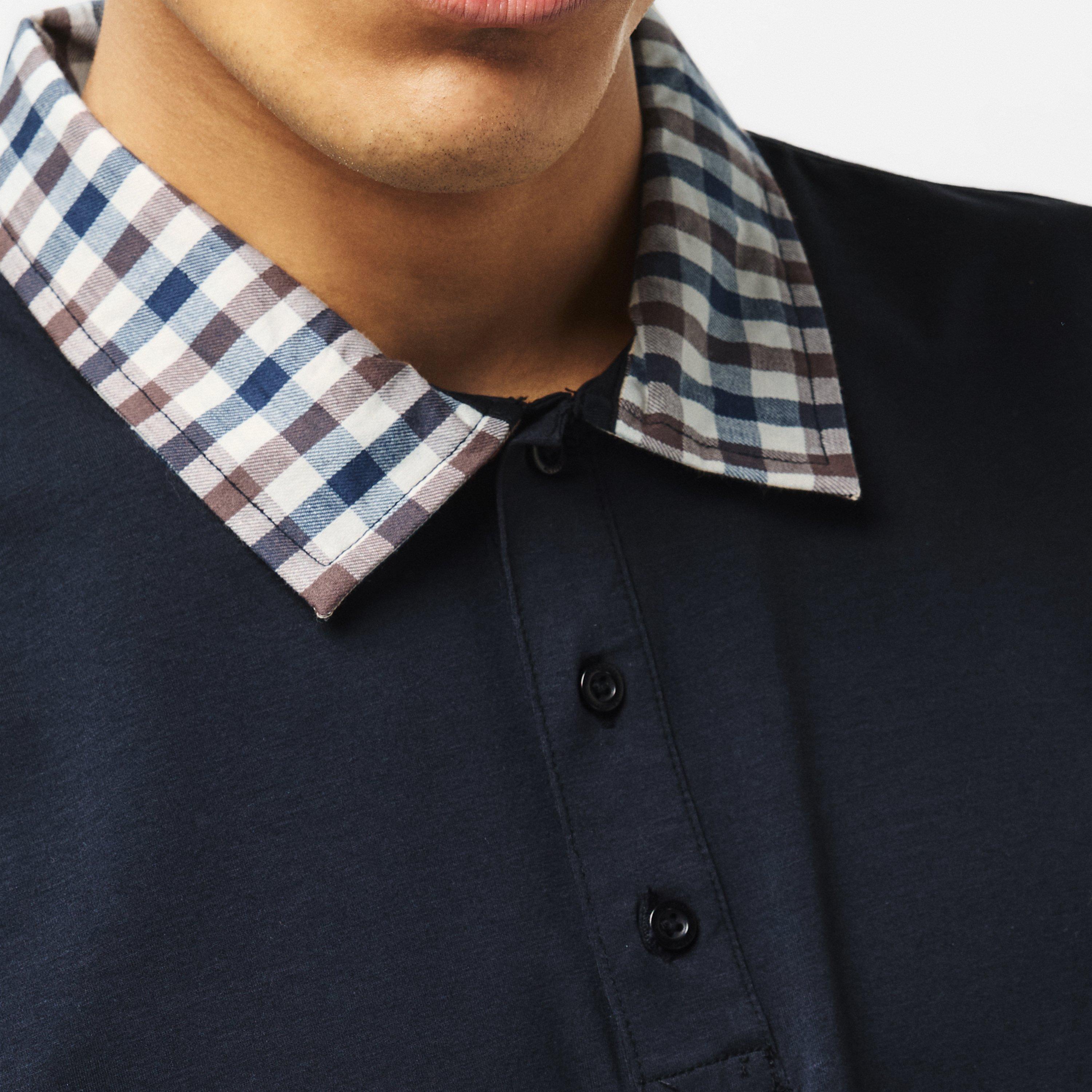 Black - Aquascutum - Check Collar Shirt - 5