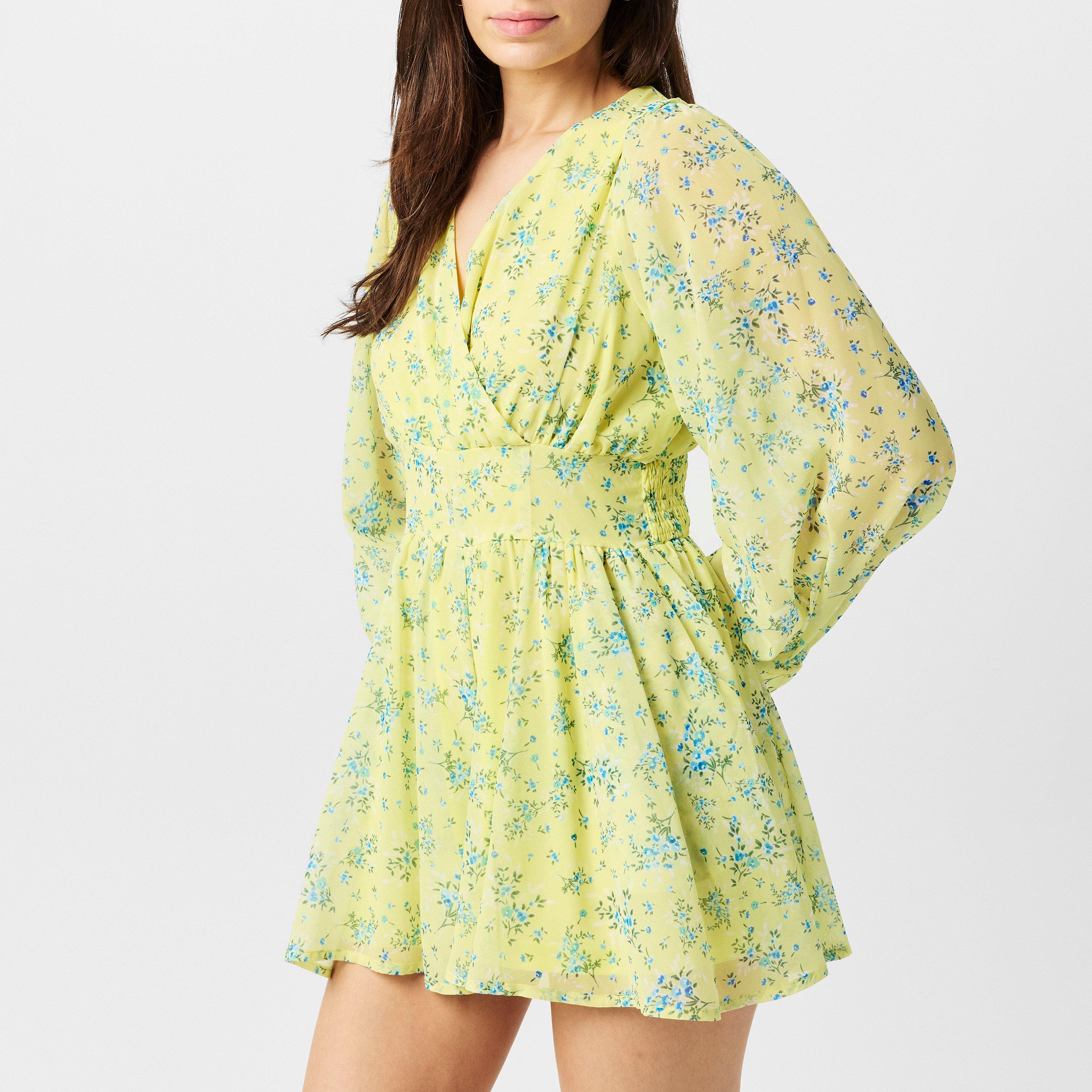 Yellow - In The Style - In The Style Wrap Playsuit - 3