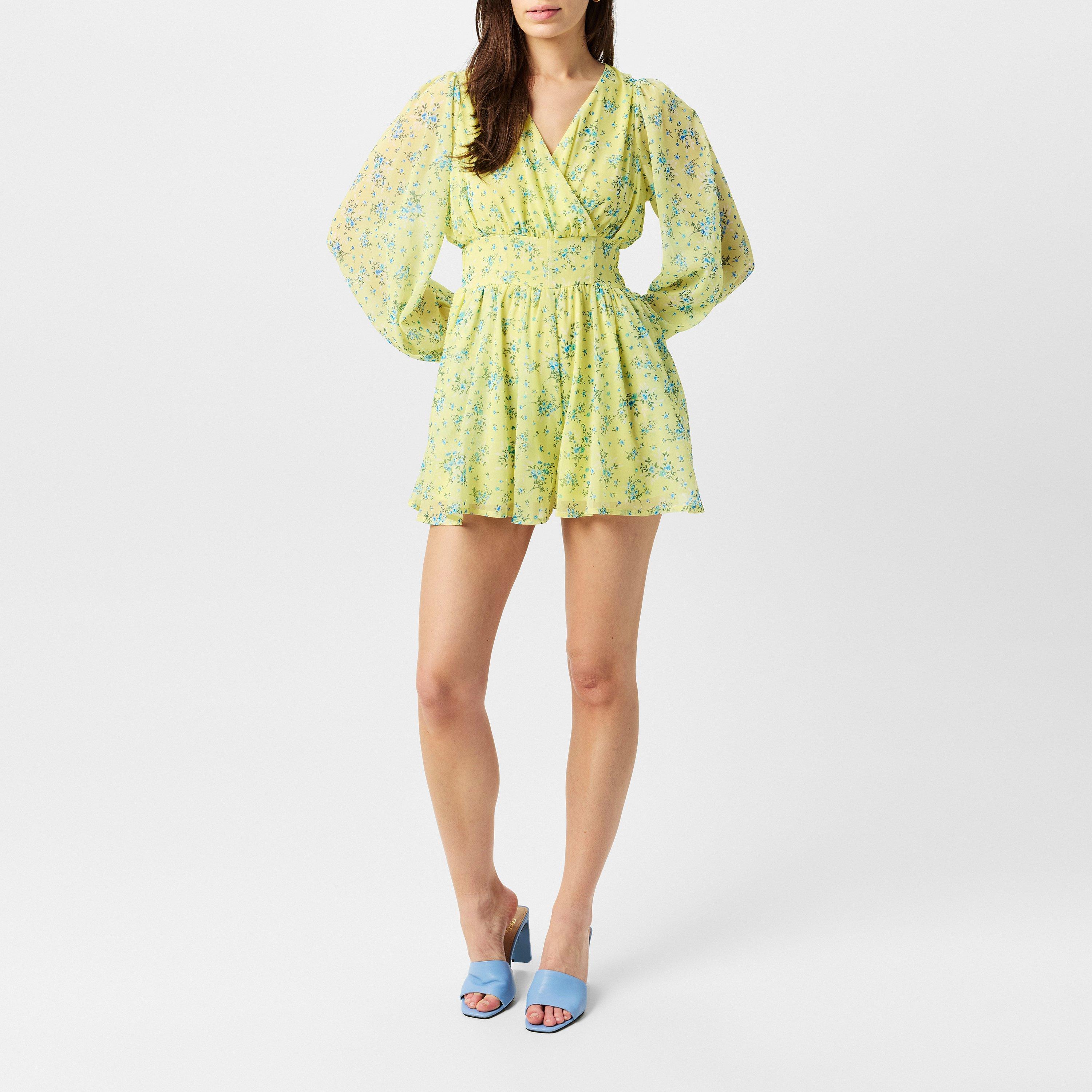 Yellow - In The Style - In The Style Wrap Playsuit - 7
