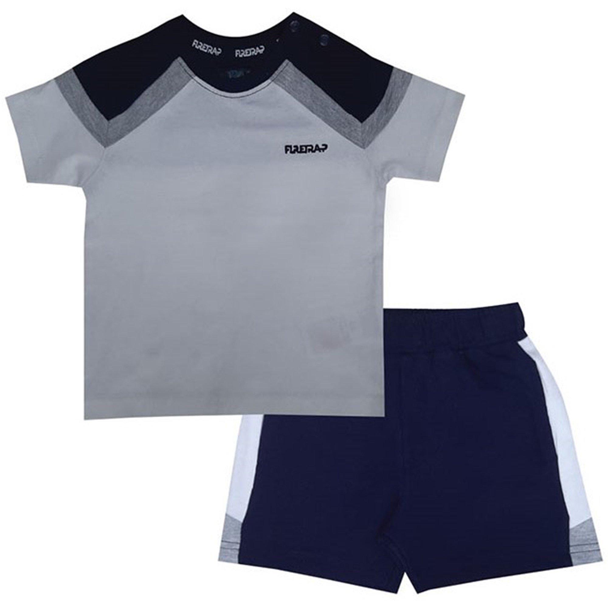 Mornarsko plava / bijela - Firetrap - Camo T-Shirt and Shorts Set Baby Boys - 1