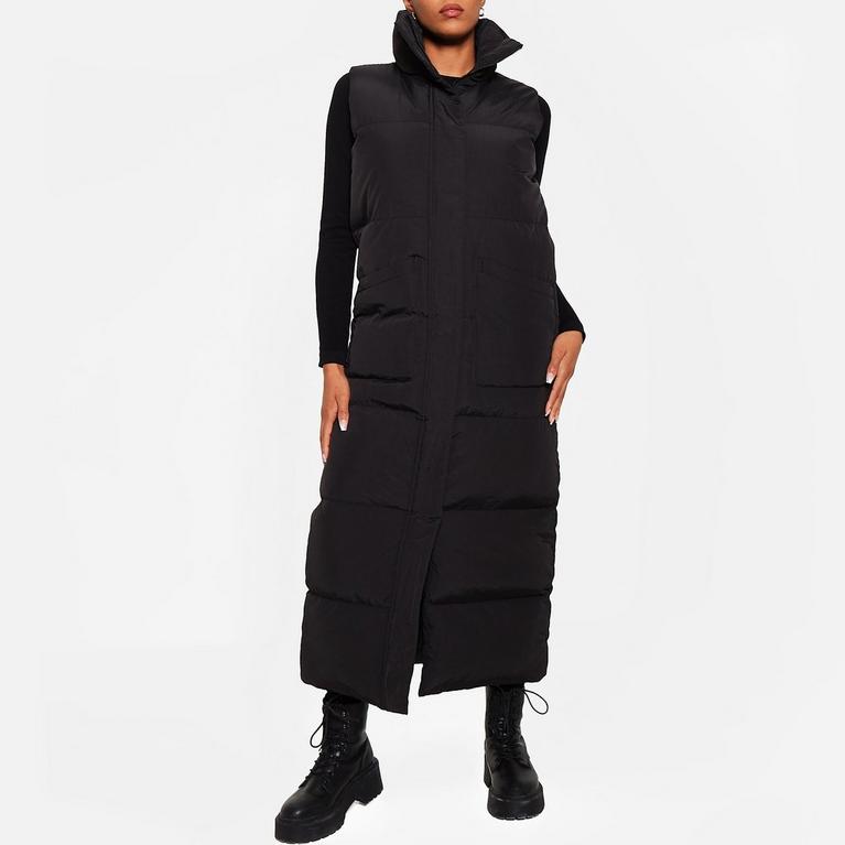 NEGRO - I Saw It First - ISAWITFIRST Longline Padded Gilet - 2