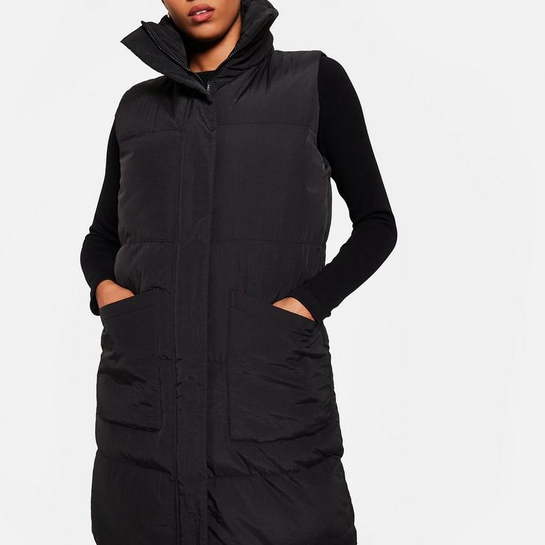 NEGRO - I Saw It First - ISAWITFIRST Longline Padded Gilet - 3