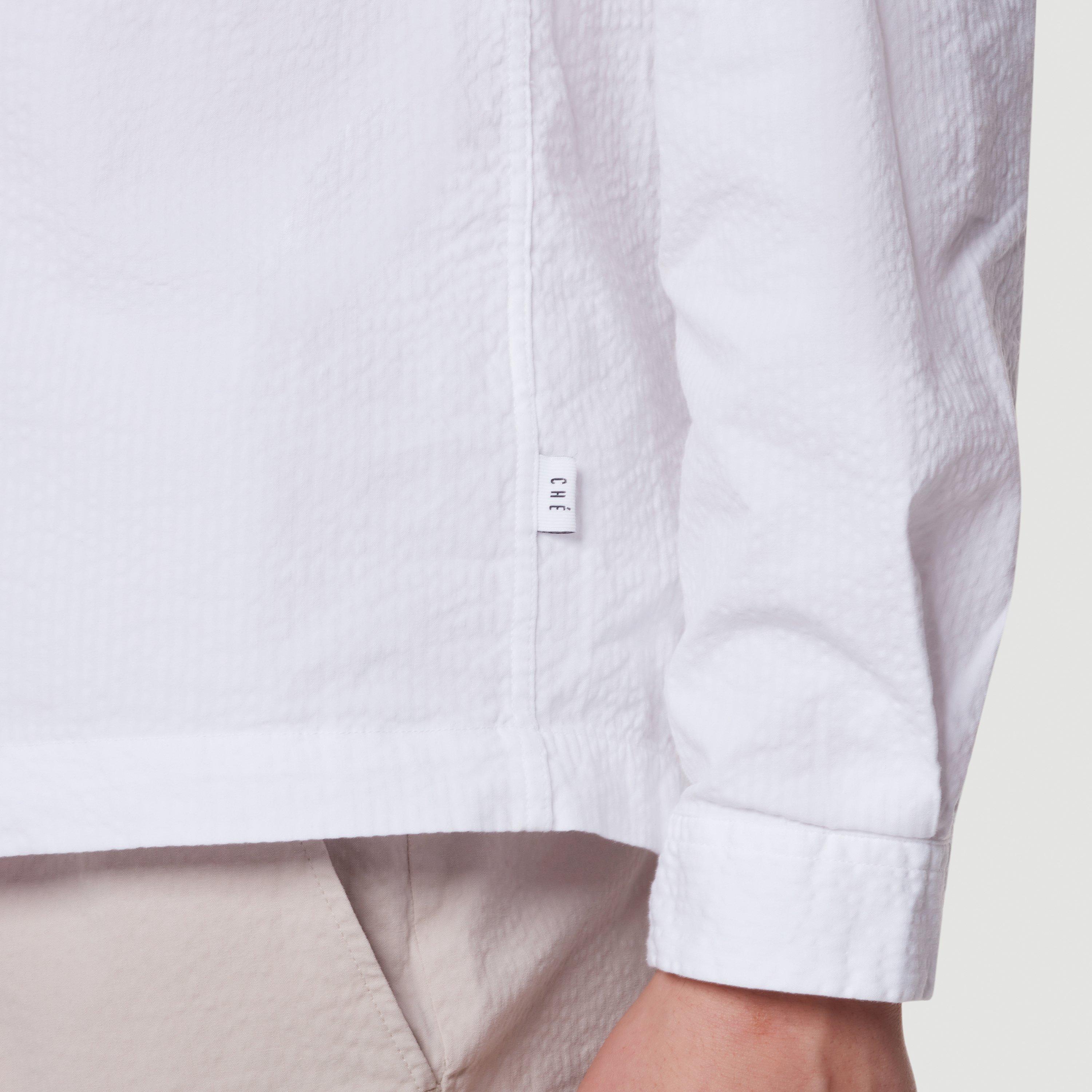 Ivory - Che - Men's Chv© Cotton Mix Long Sleeve Overshirt - 5