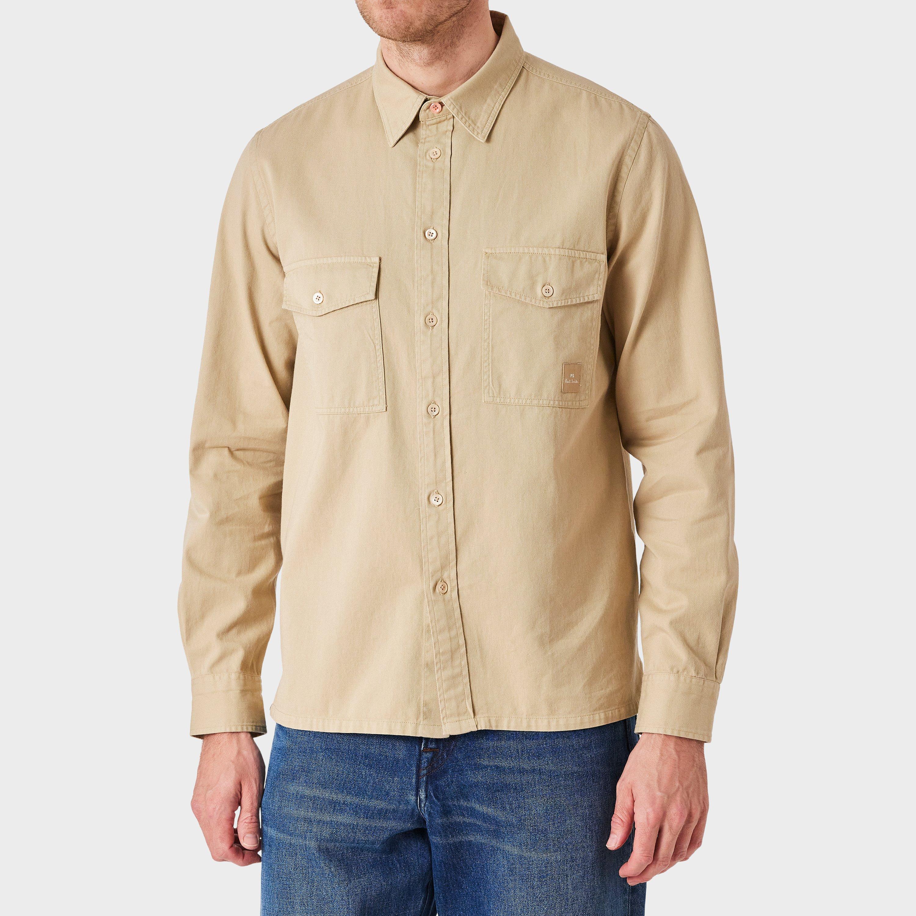 Beige 61 - PS Paul Smith - Men's Zebra Long Sleeve Overshirt - 2