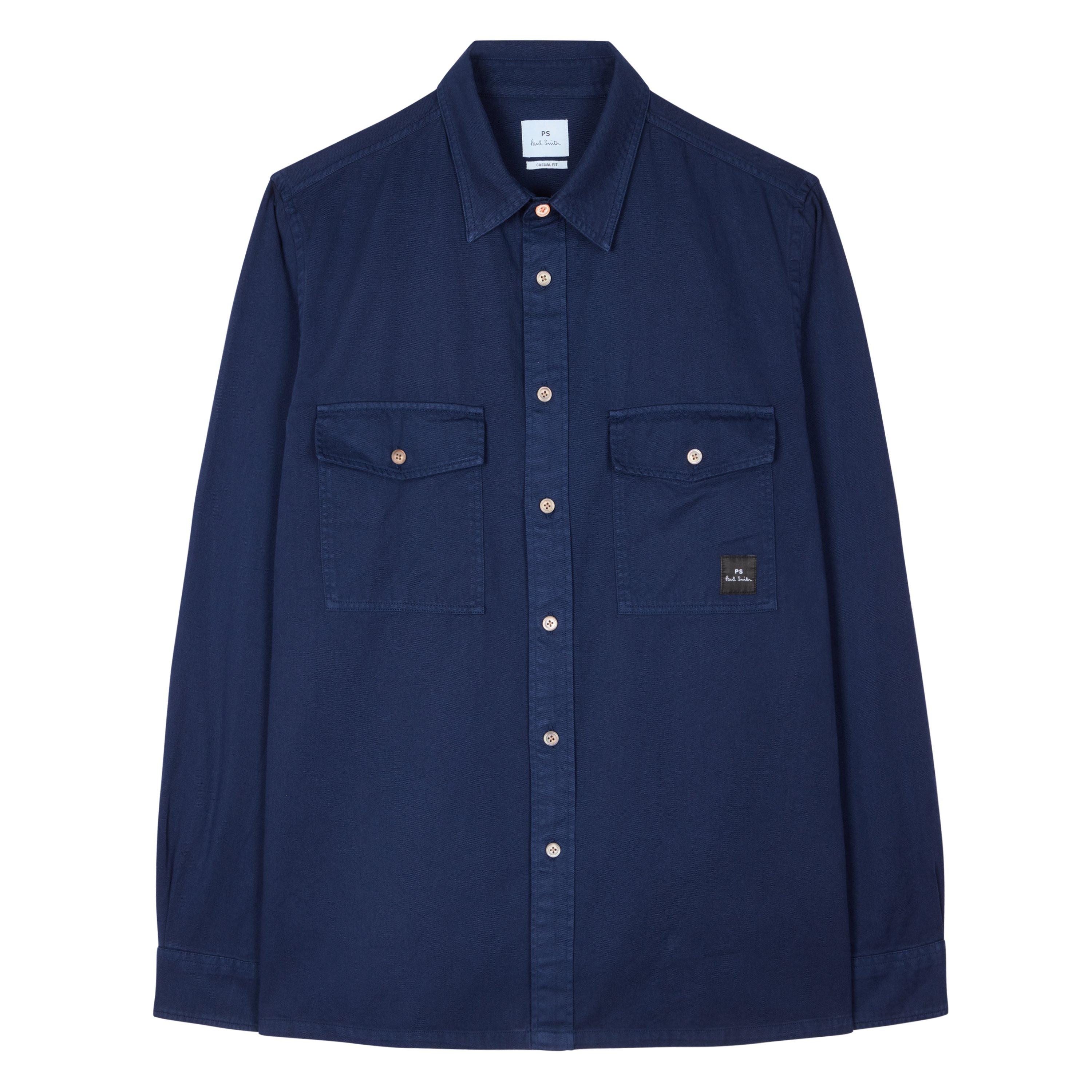 Ps Paul Smith Men's Zebra Long Sleeve Overshirt - Navy 49 - XL