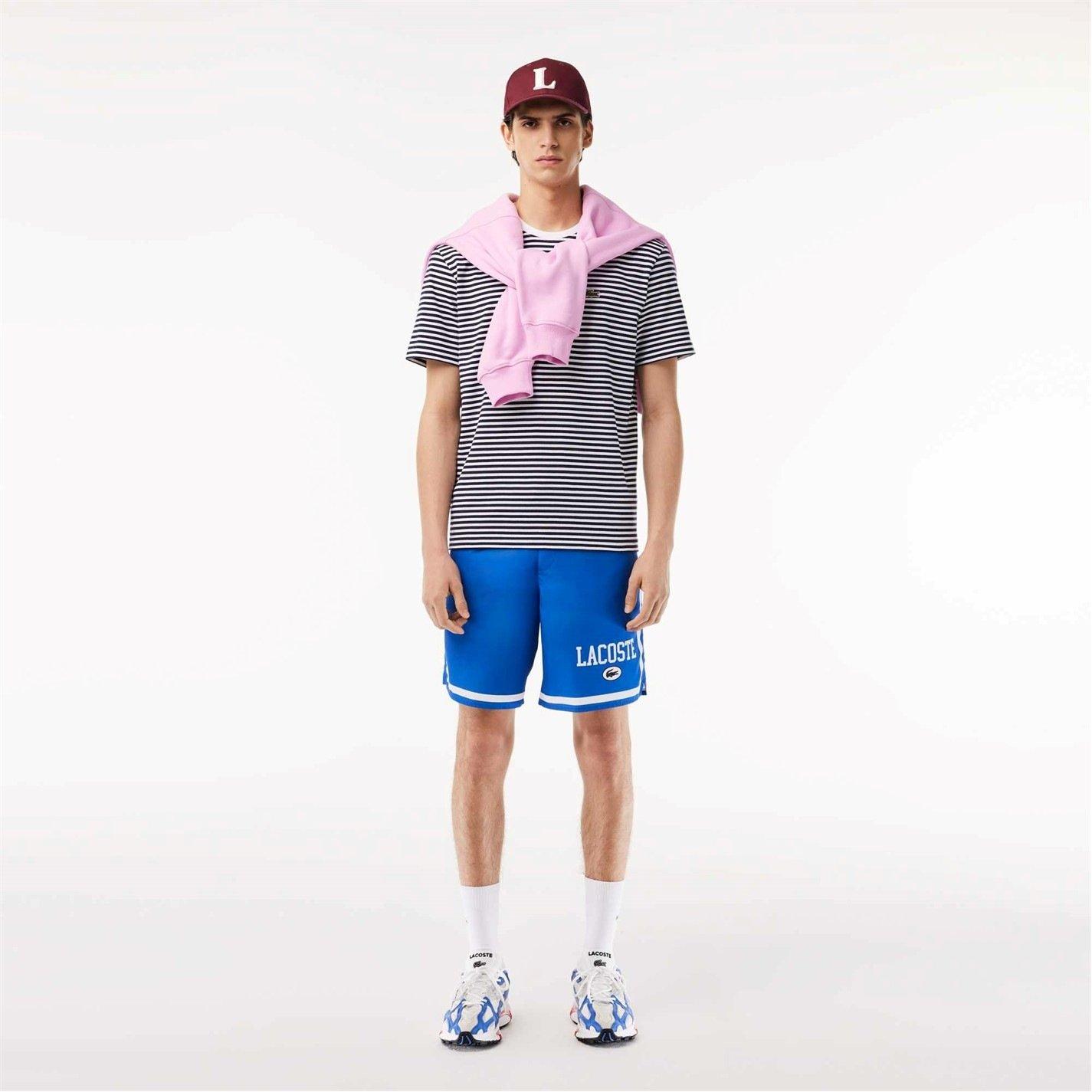 Navy 522 - Lacoste - Striped Heavy T-Shirt - 4