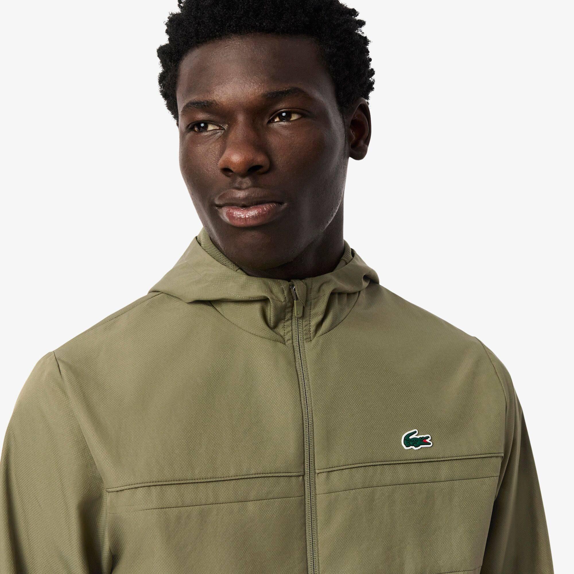 Olive 6Z8 - Lacoste - Men's Full-Zip Track Jacket - 3