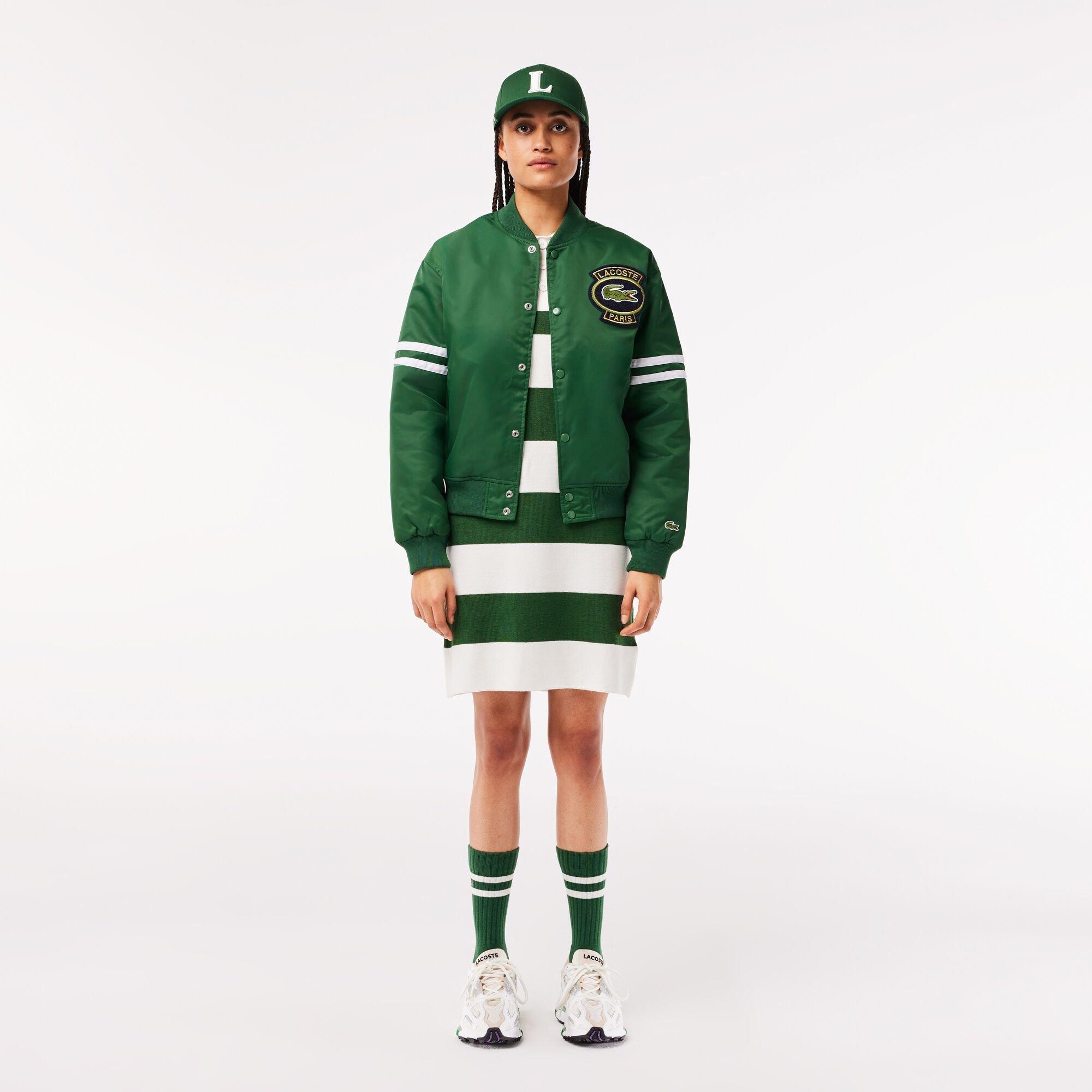 Green - Lacoste - Men's  Long Sleeve Varsity Jacket - 6