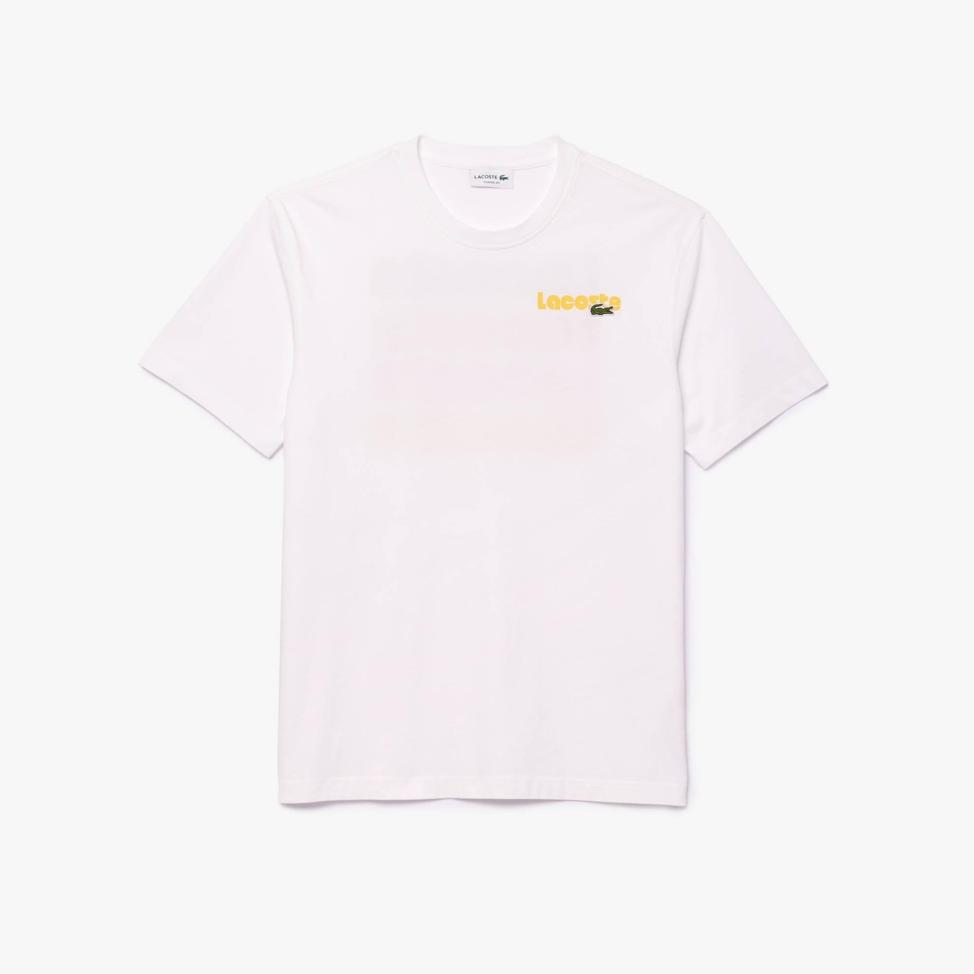Lacoste Washed Effect Ombré Print T-shirt - White 001 - XS