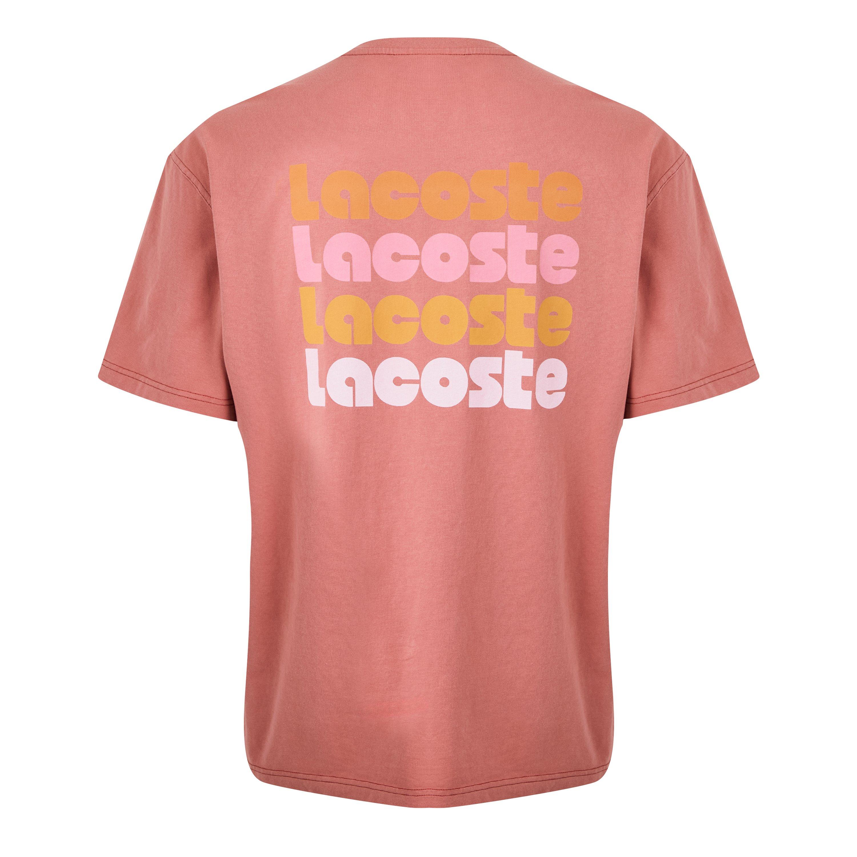 Red ZV9 - Lacoste - Washed Effect Ombré Print T-shirt - 3