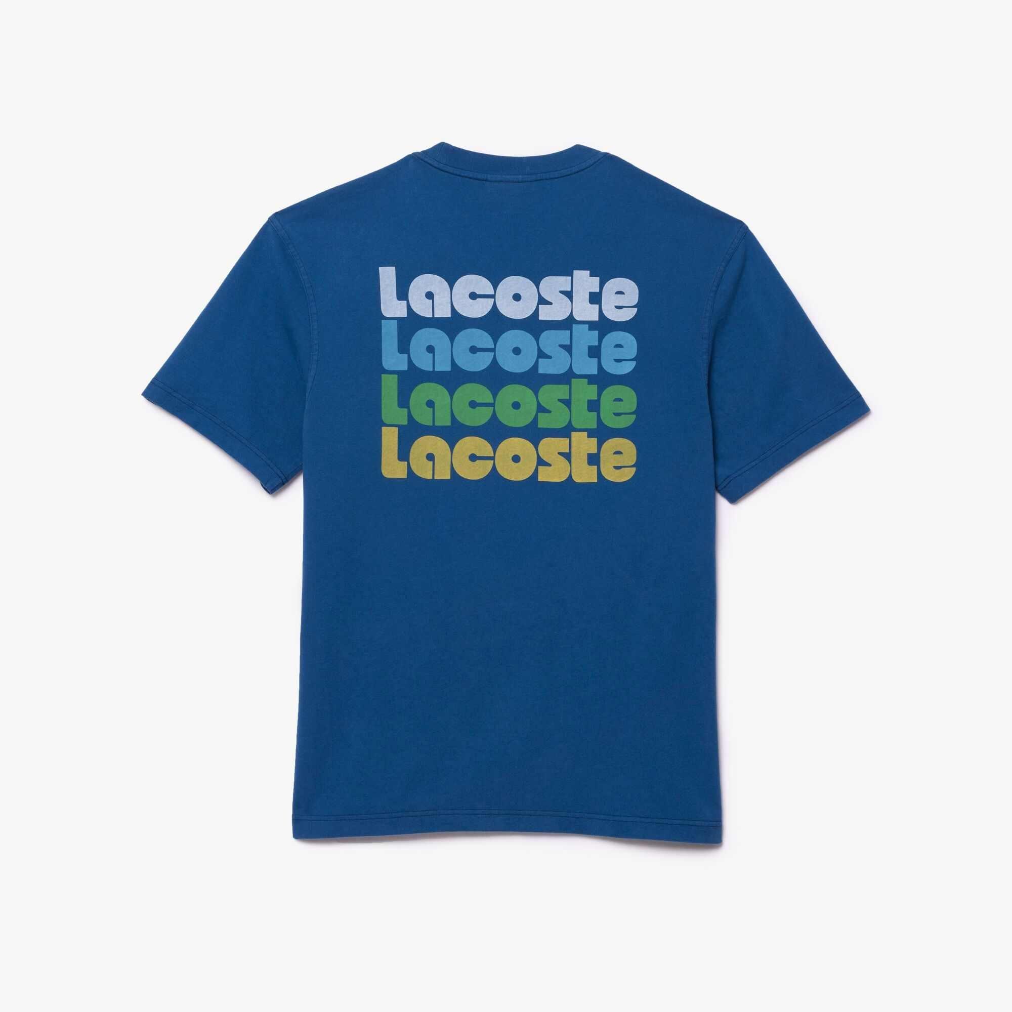Marineblå HBM - Lacoste - Washed Effect Ombré Print T-shirt - 3